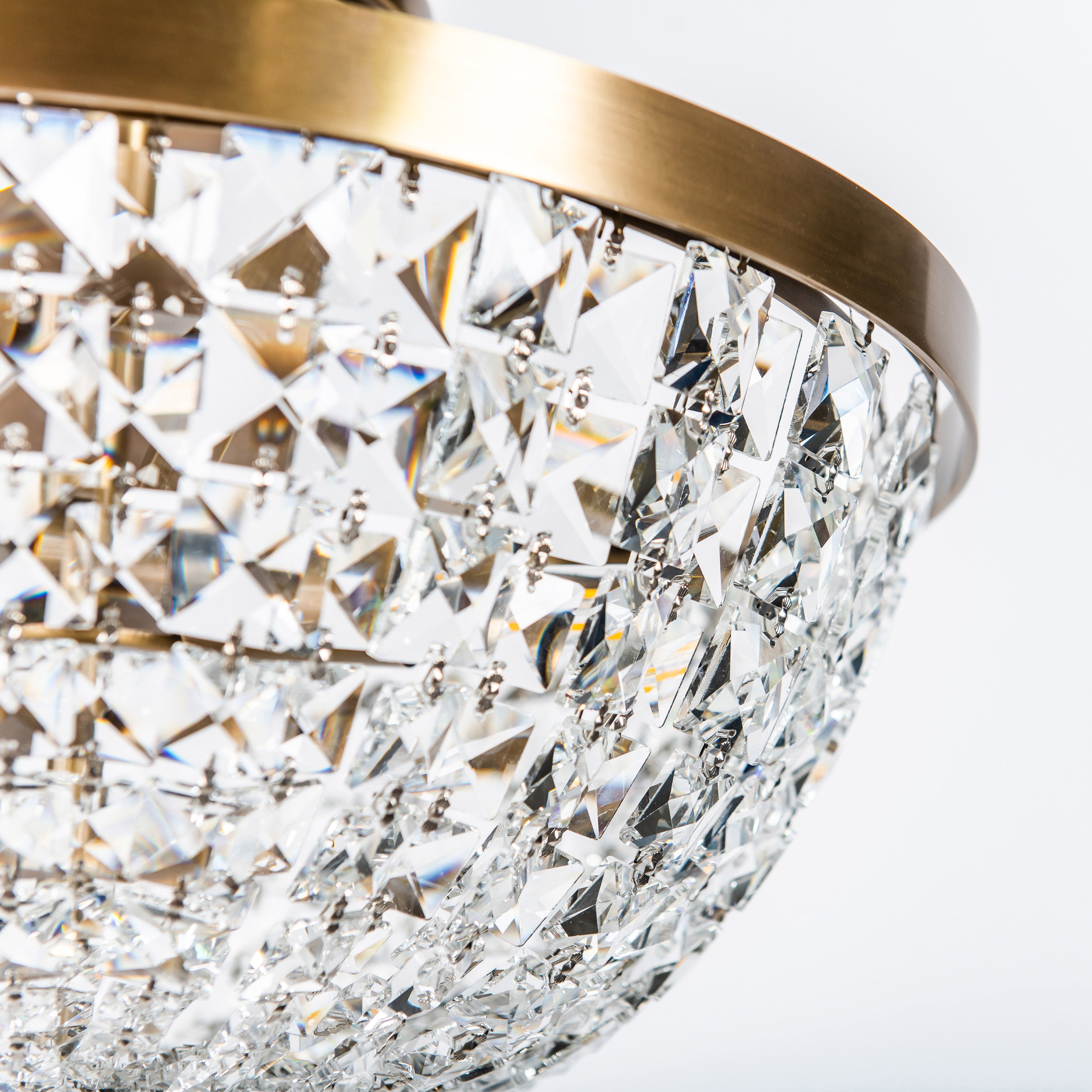 Crystal Baller 3 Light Leaded Crystal Empire Semi-Flush Mount