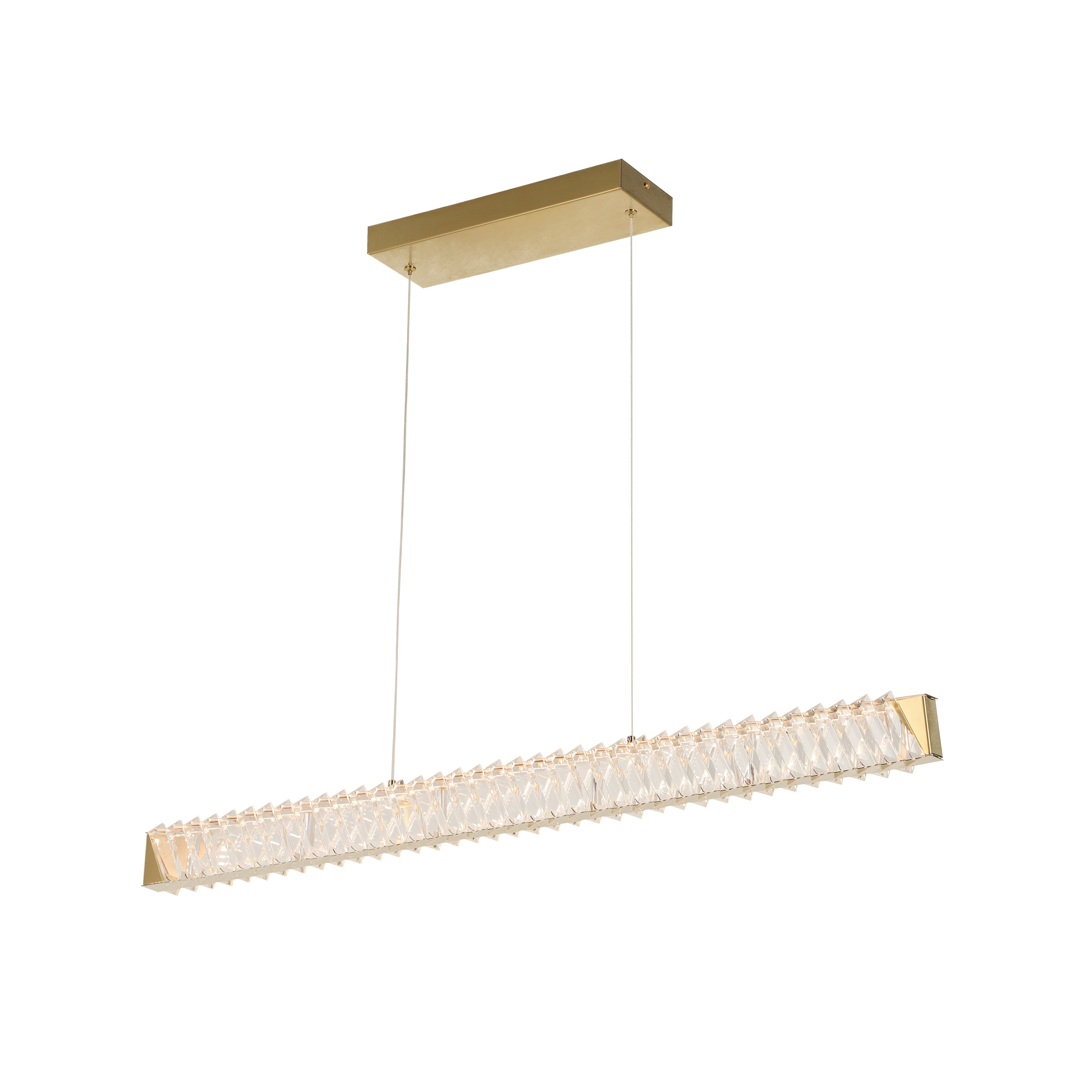Golden Ratio 37 in LED Crystal Linear Pendant