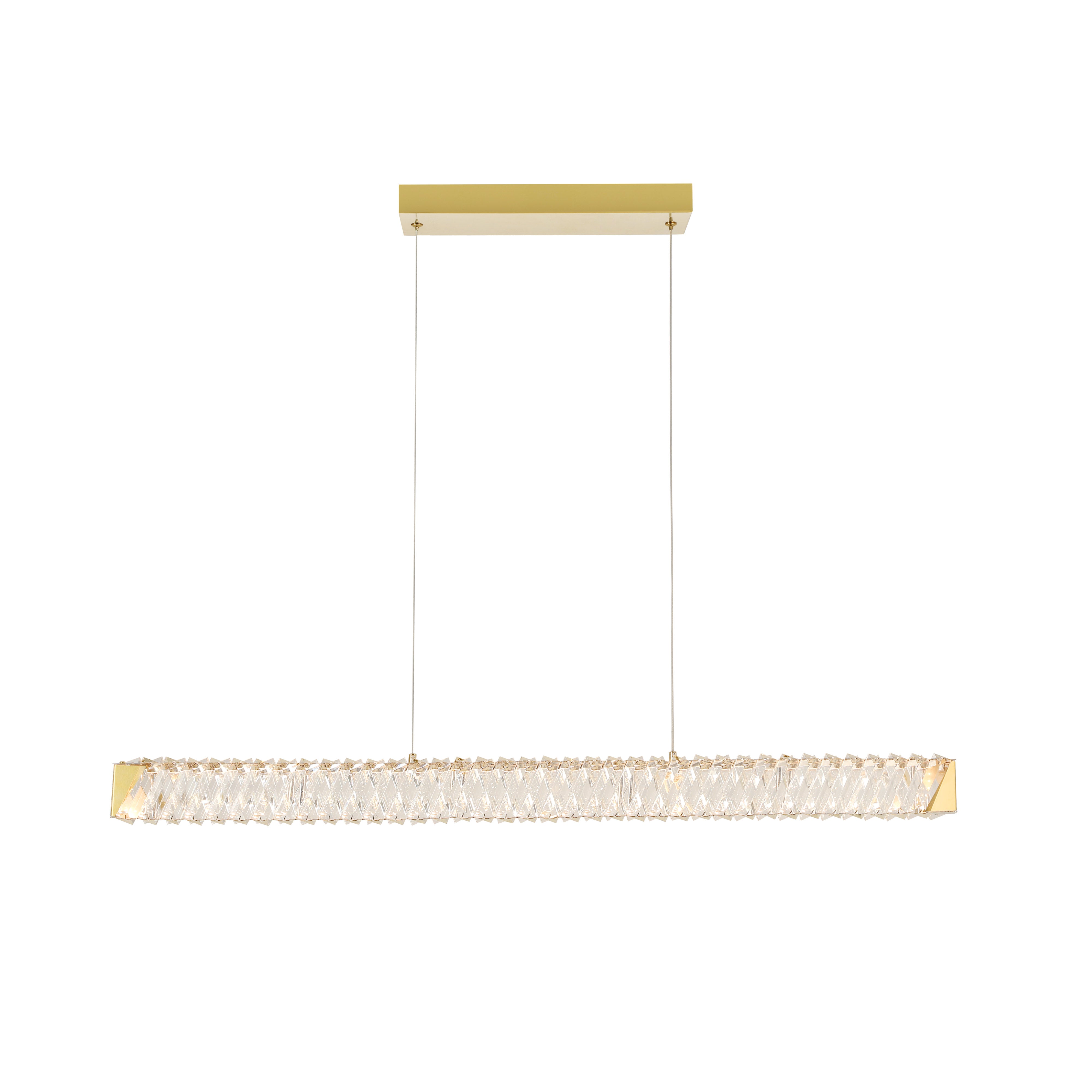 Golden Ratio 37 in LED Crystal Linear Pendant