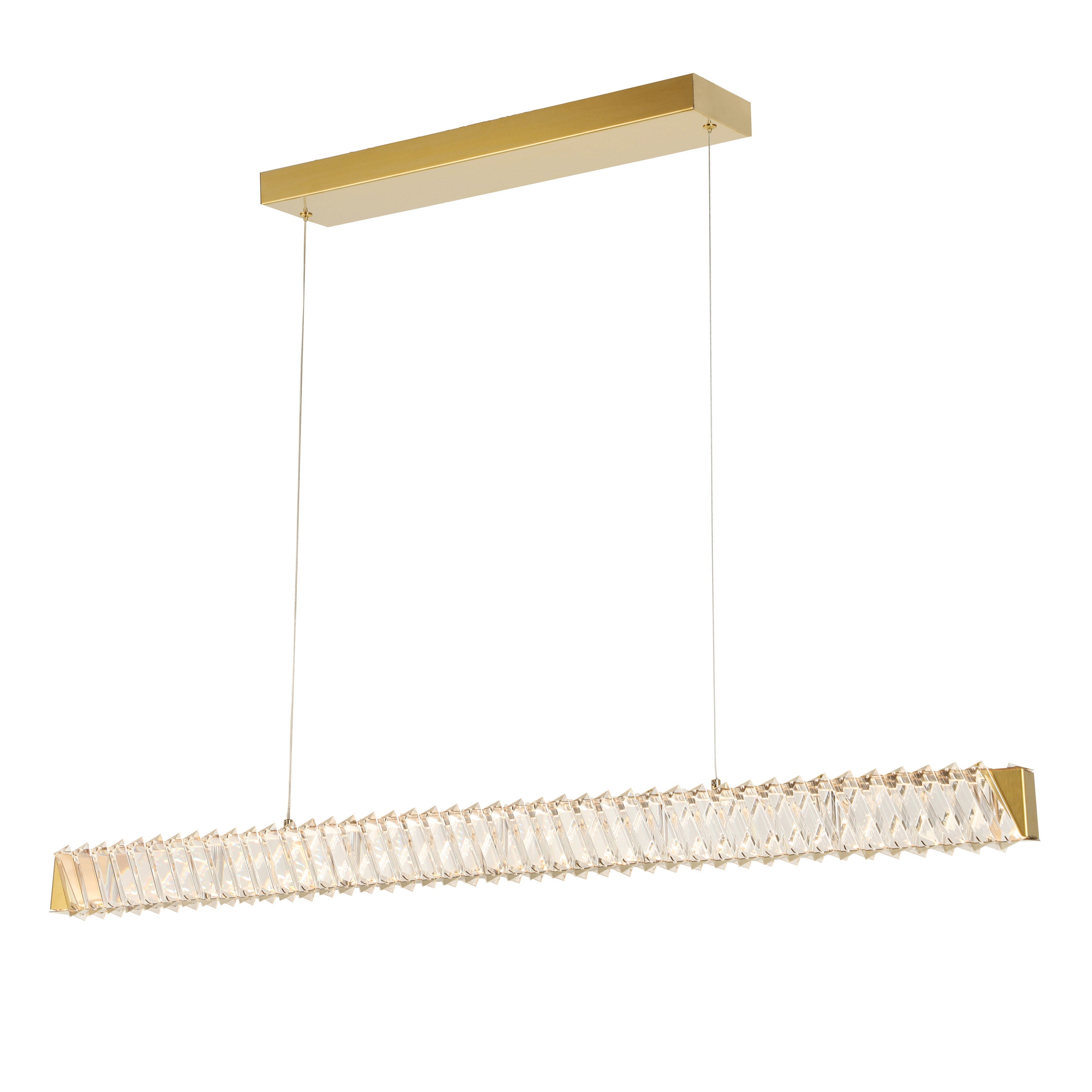 Golden Ratio 43 in LED Crystal Linear Pendant