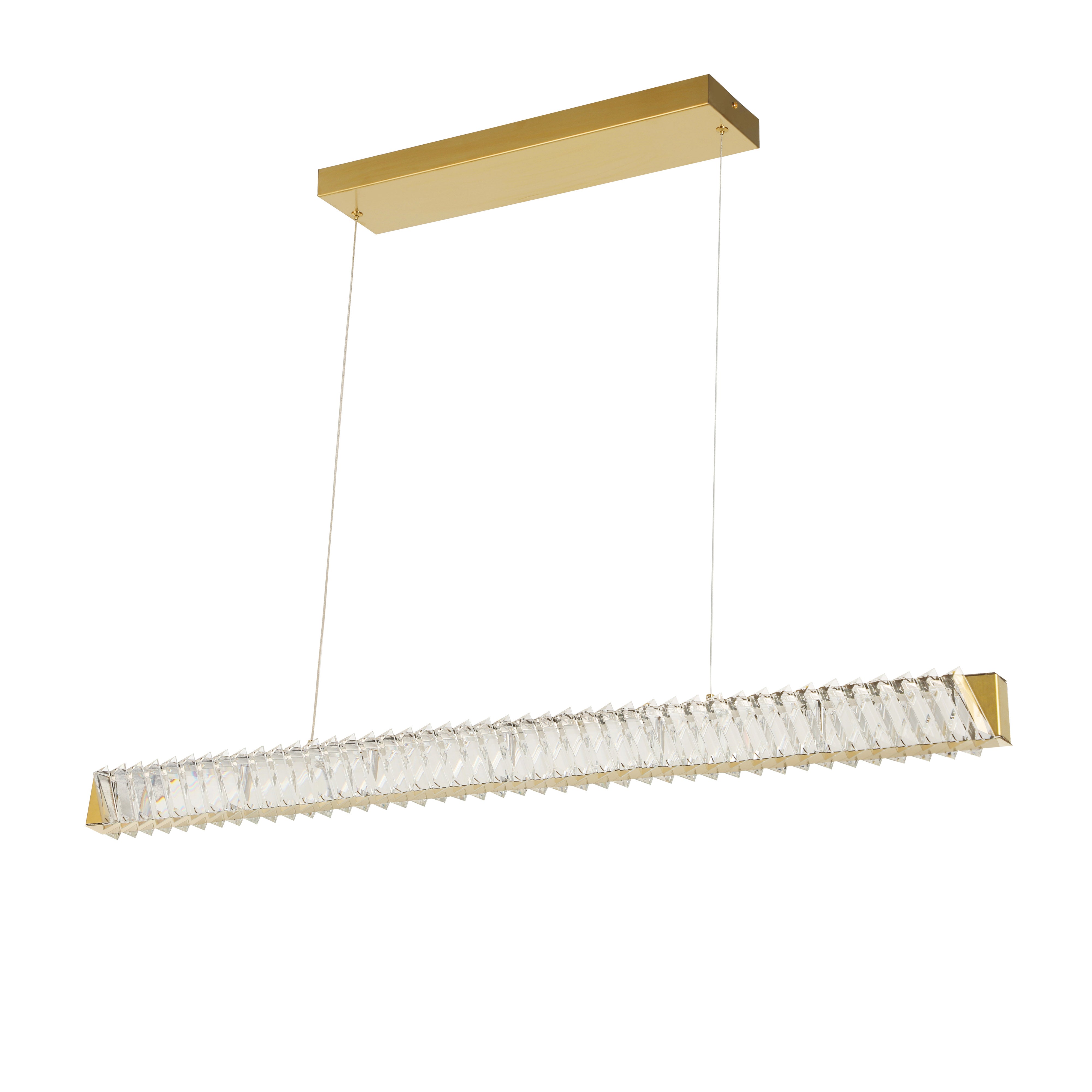 Golden Ratio 43 in LED Crystal Linear Pendant