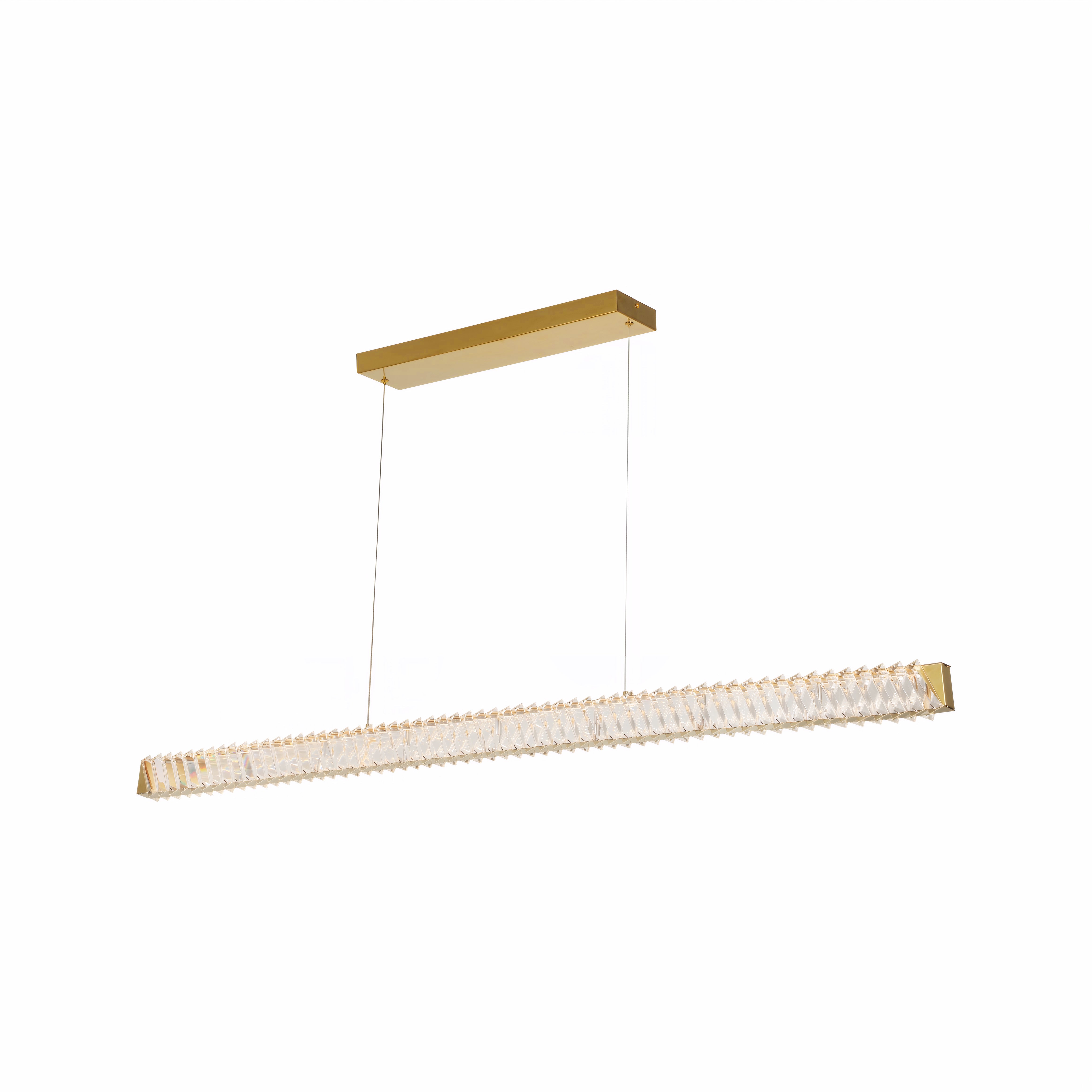 Golden Ratio 59 in LED Crystal Linear Pendant