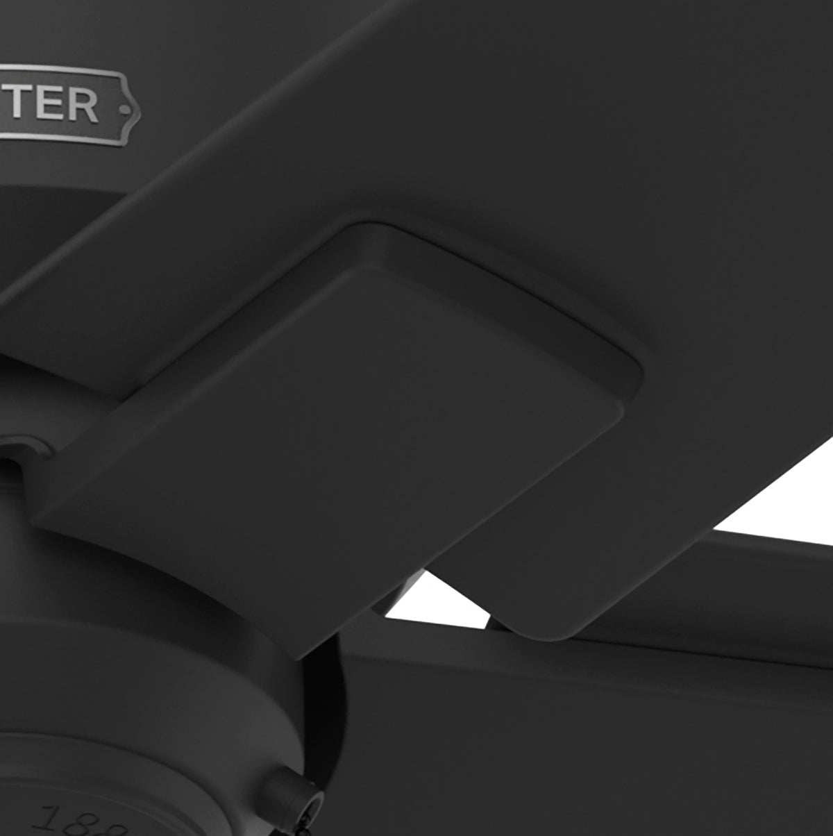 44 inch Terrace Cove Matte Black Low Profile Damp Rated Ceiling Fan and Pull Chain