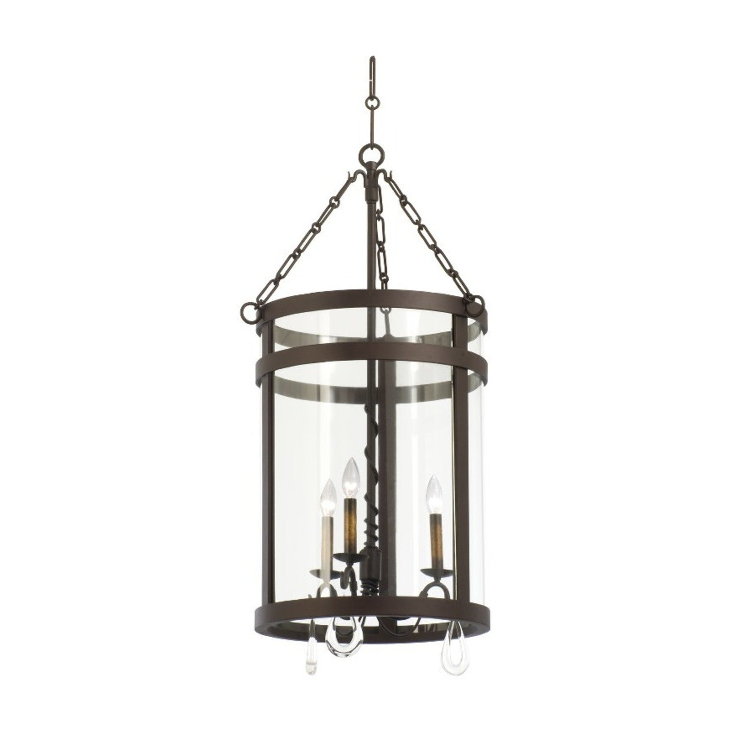 37.5'' Morris 3 Light Bronze Chandelier