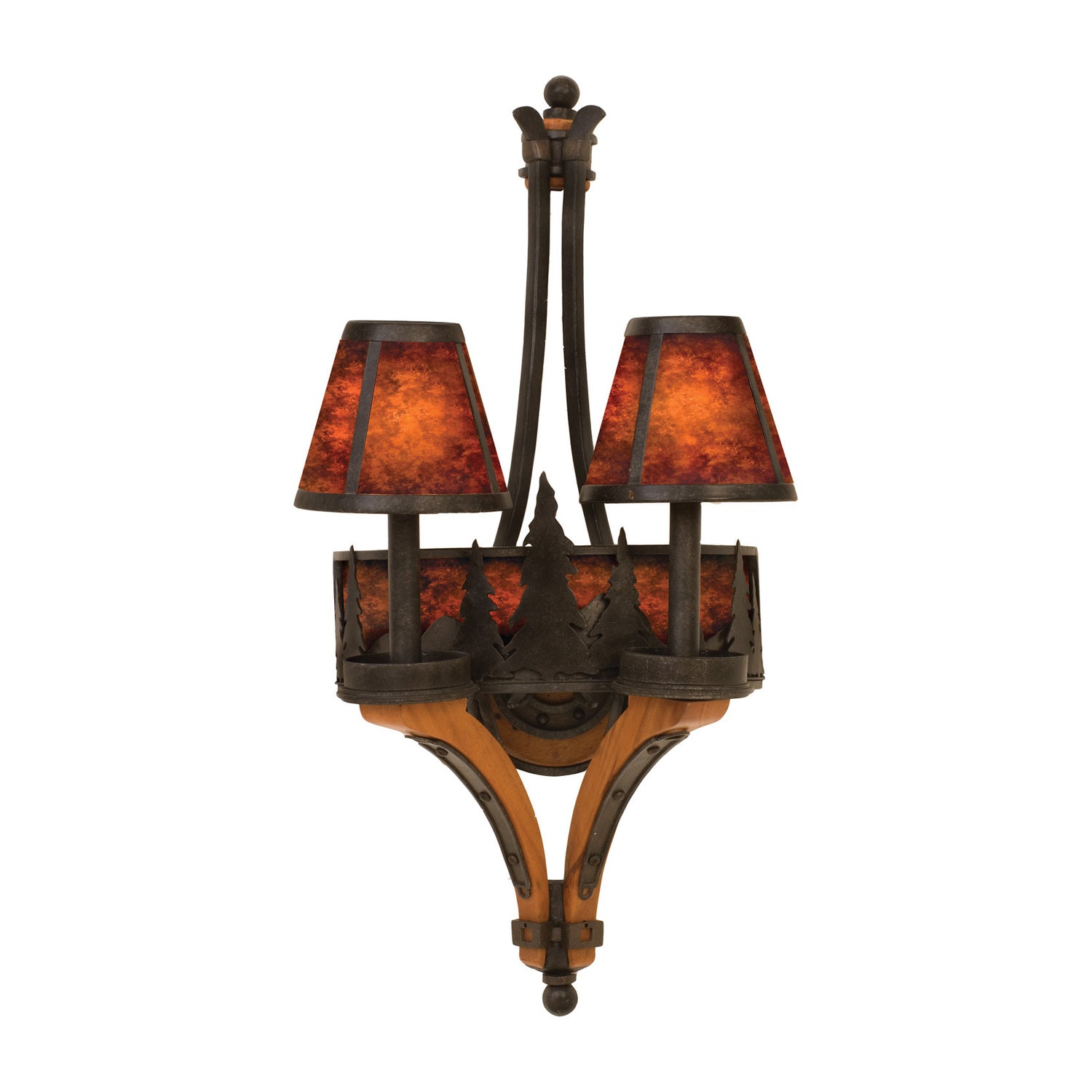 12'' Aspen 2 Light Natural Iron Wall Sconce