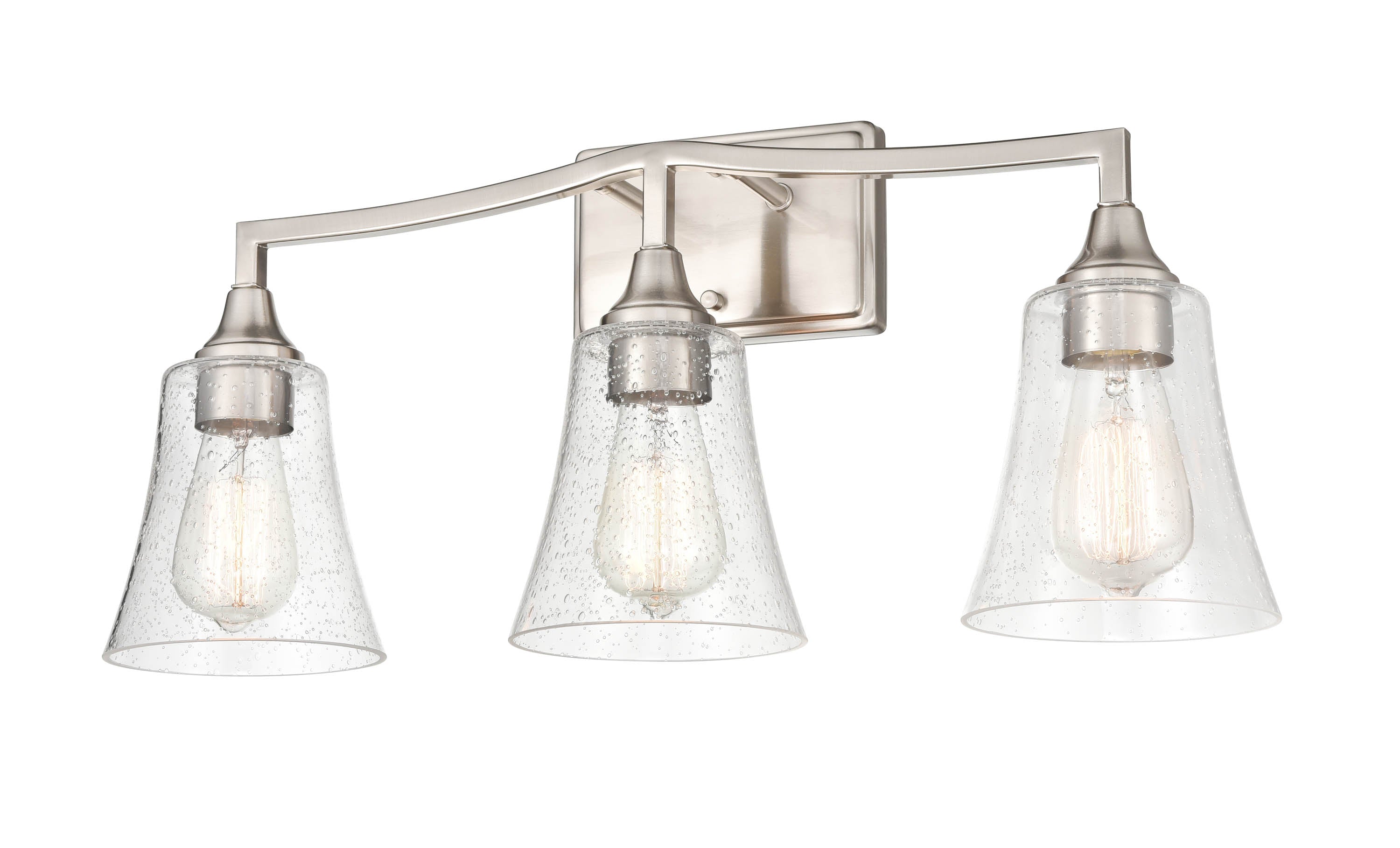 24'' Caily Brushed Nickel 3 Light Bath Vanity