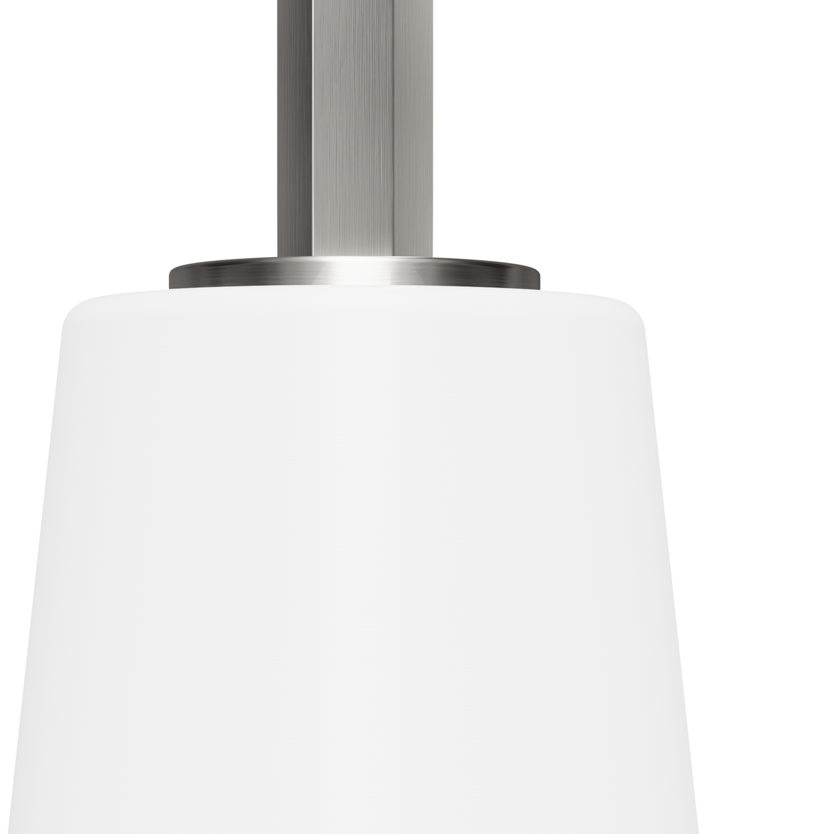 Nolita 5-inch 1-light Brushed Nickel Pendant with Cased White Glass