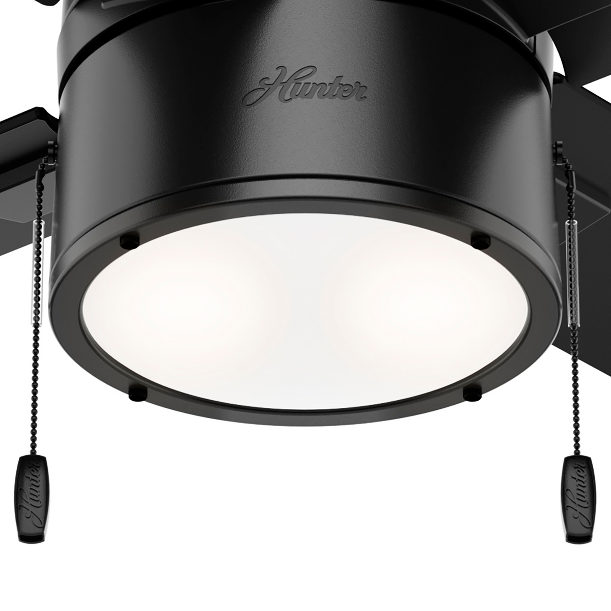 52 inch Beck Matte Black Ceiling Fan with LED Light Kit and Pull Chain