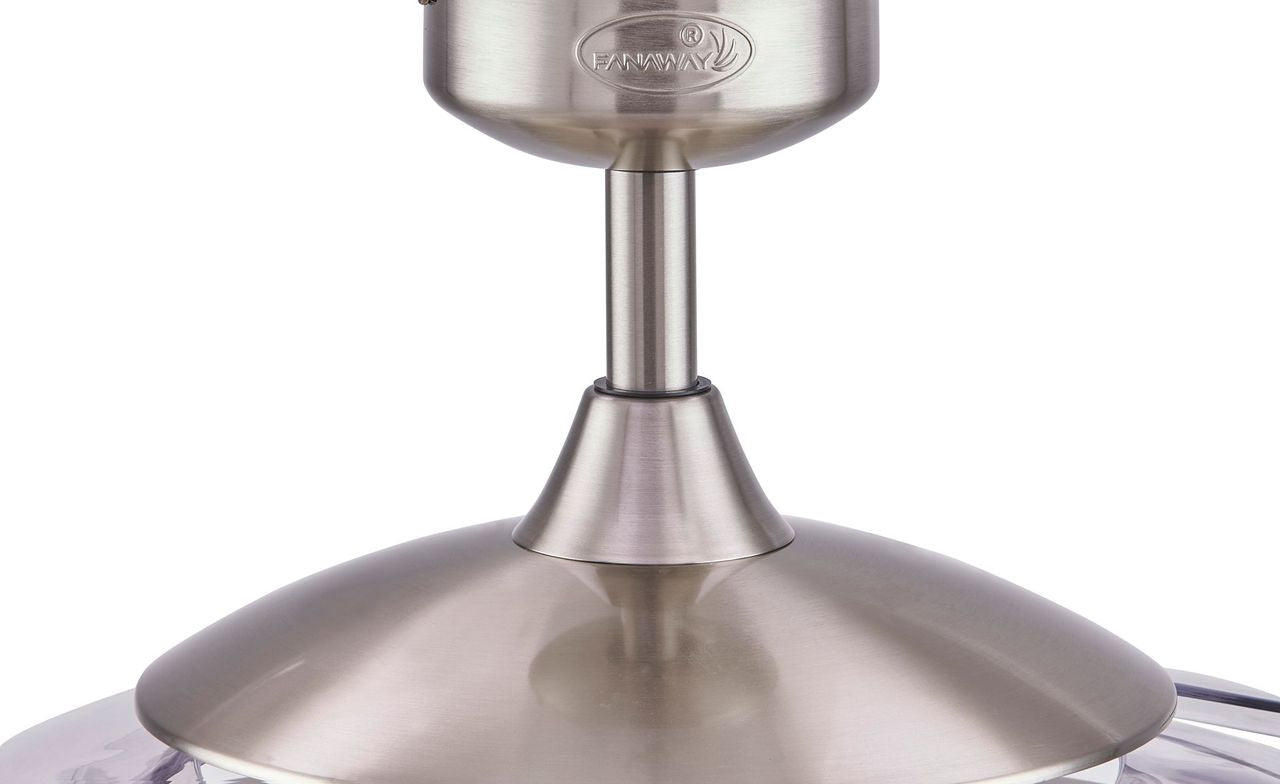 EVO2 48 Inch 3 Light Chrome Fan with Retractable Blades