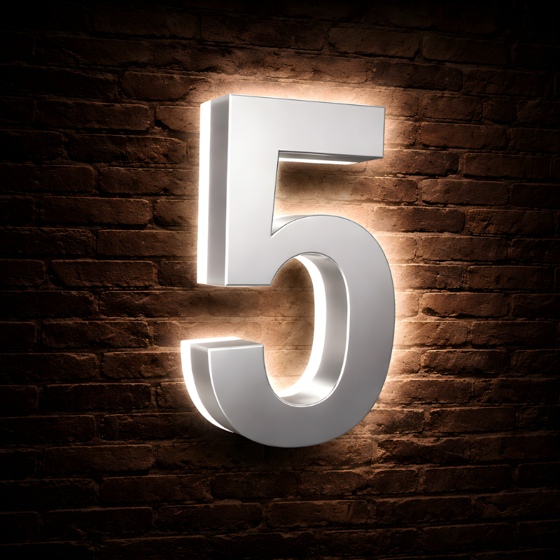 Illuminated Backlit House Numbers – Weather-Resistant LED Address Signs