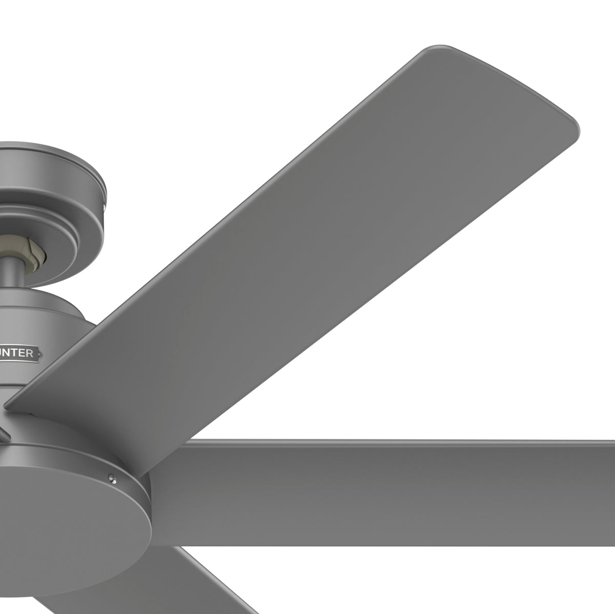 52 inch Kennicott Matte Silver Damp Rated Ceiling Fan and Wall Control