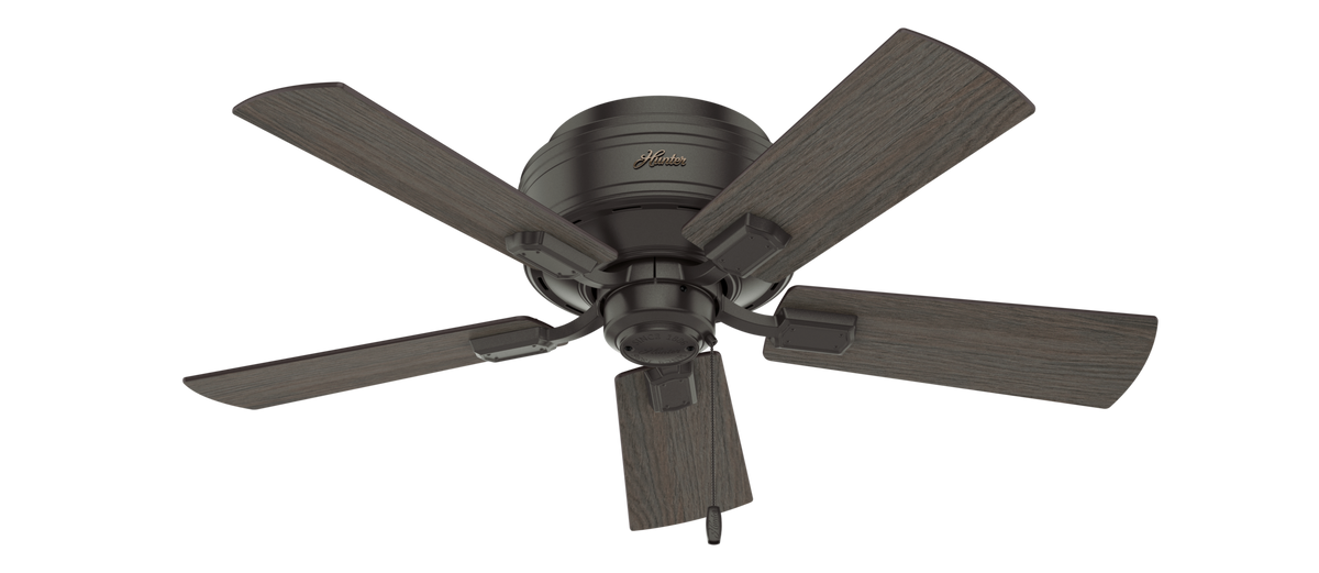 42 inch Crestfield Noble Bronze Low Profile Ceiling Fan with LED Light Kit and Pull Chain