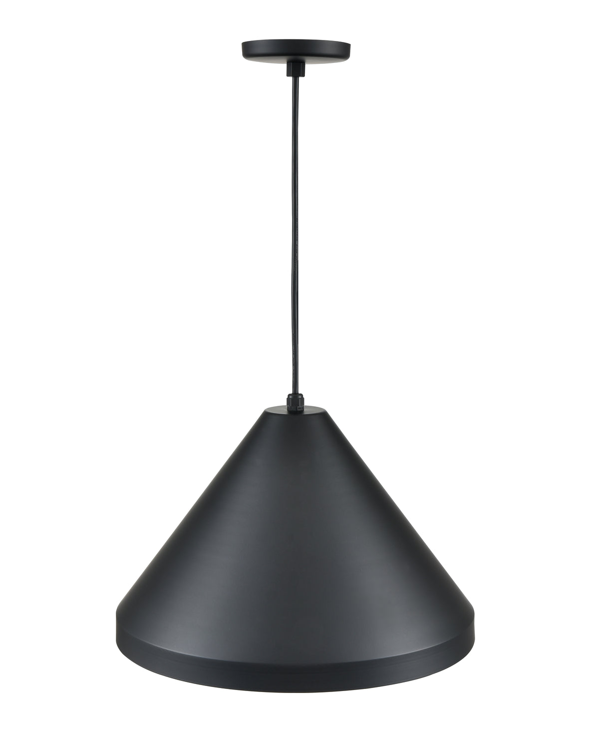 13 x 11-inch R Series Satin Black 1-Light Black Glass Cone Pendant Light
