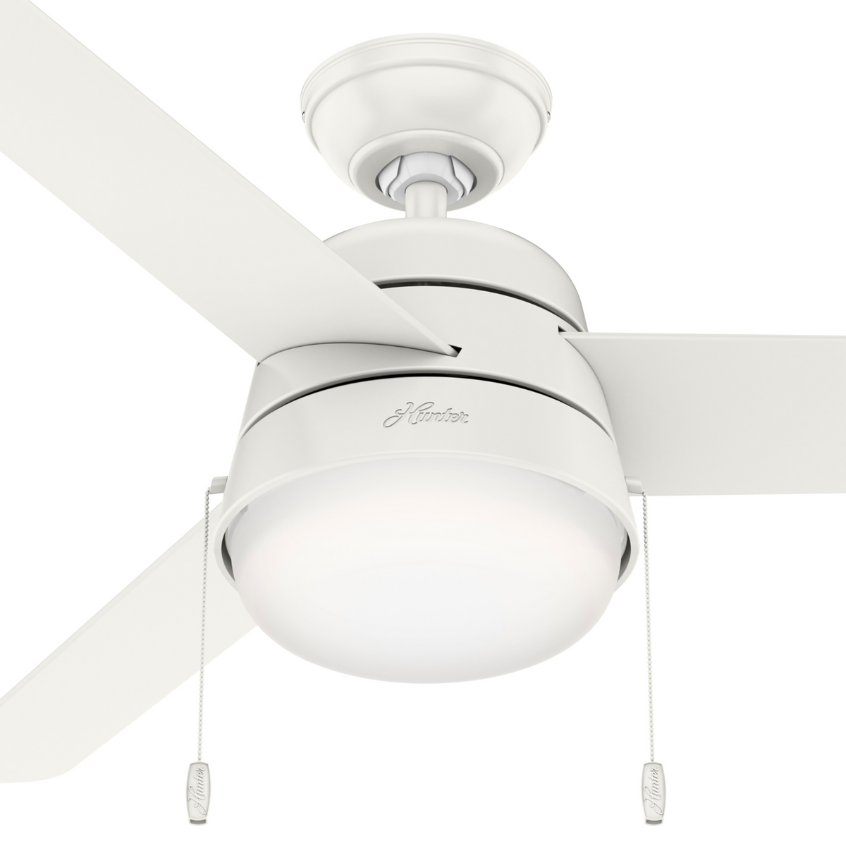 52 inch Aker Fresh White Ceiling Fan with LED Light Kit and Pull Chain