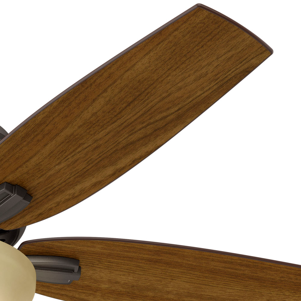 52 inch Newsome Premier Bronze Low Profile Ceiling Fan with LED Light Kit and Pull Chain