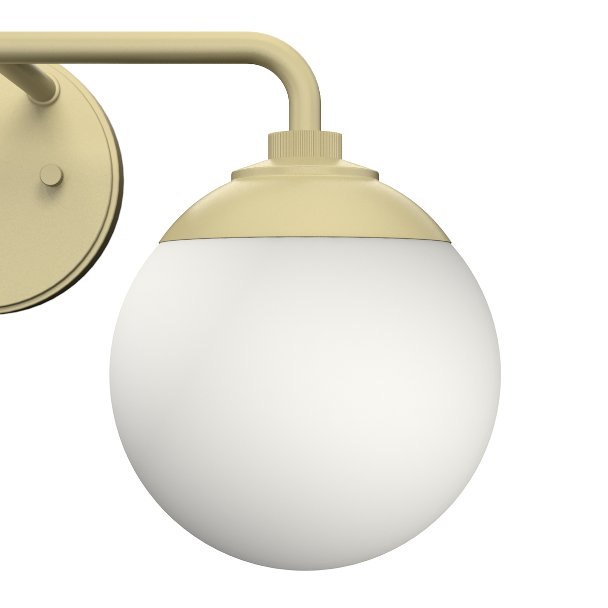 Hepburn 18-inch 2-light Modern Brass Vanity Light with Cased White Glass