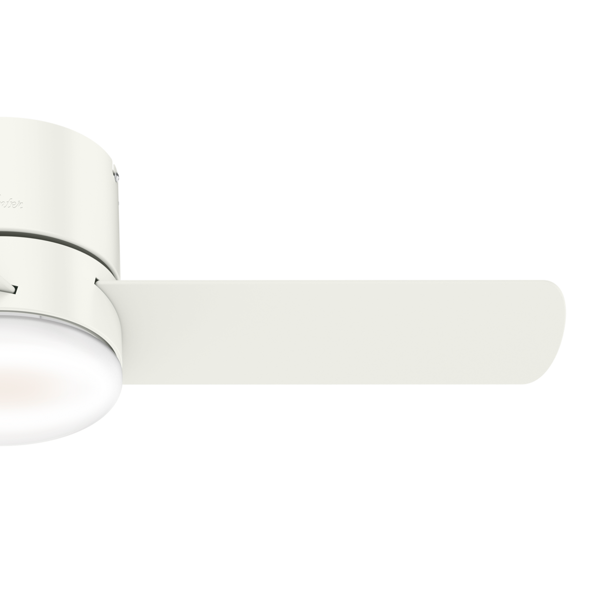44 inch Minimus Fresh White Low Profile Ceiling Fan with LED Light Kit and Handheld Remote