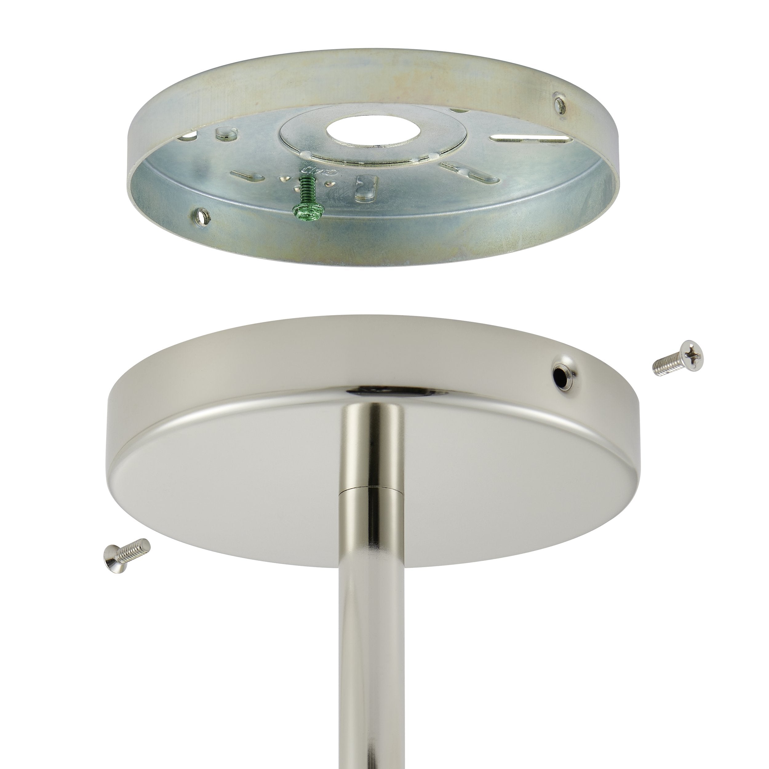Helena 20-inch 3-light Polished Nickel Semi-Flush Mount with Clear Acrylic Shades
