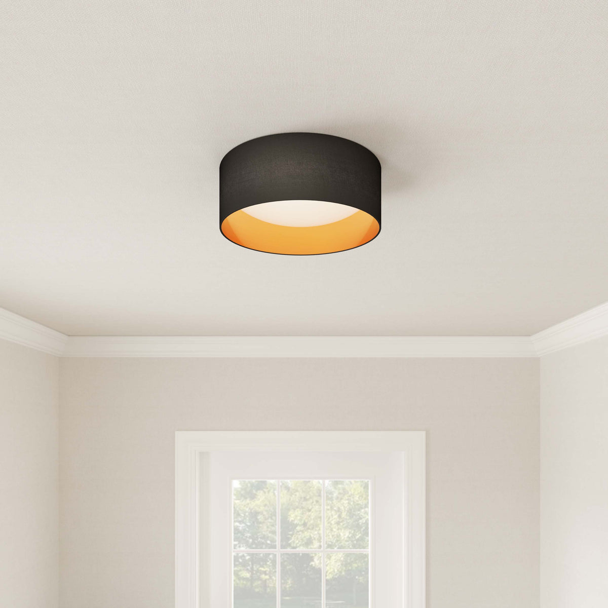 12.5-inch Rosata Burnished Gold Flush Mount Ceiling Light
