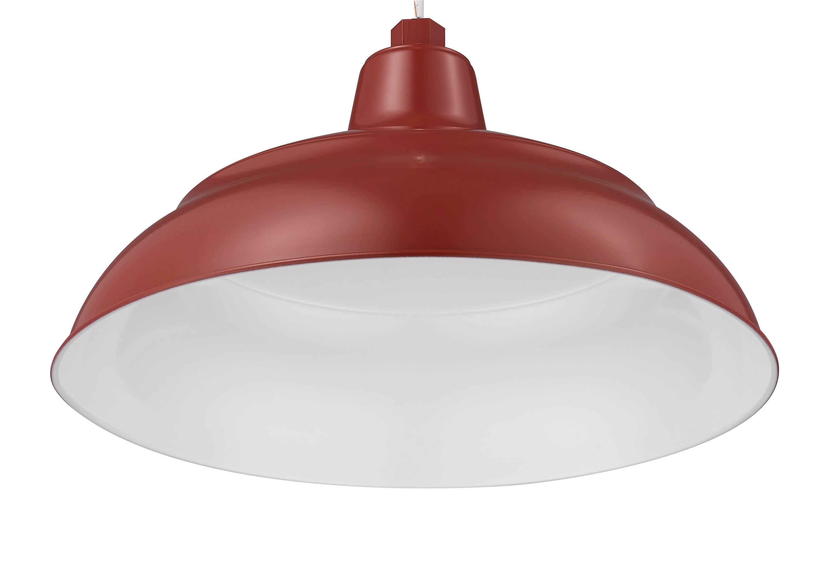 17'' Satin Red Metal R Series Warehouse Shade