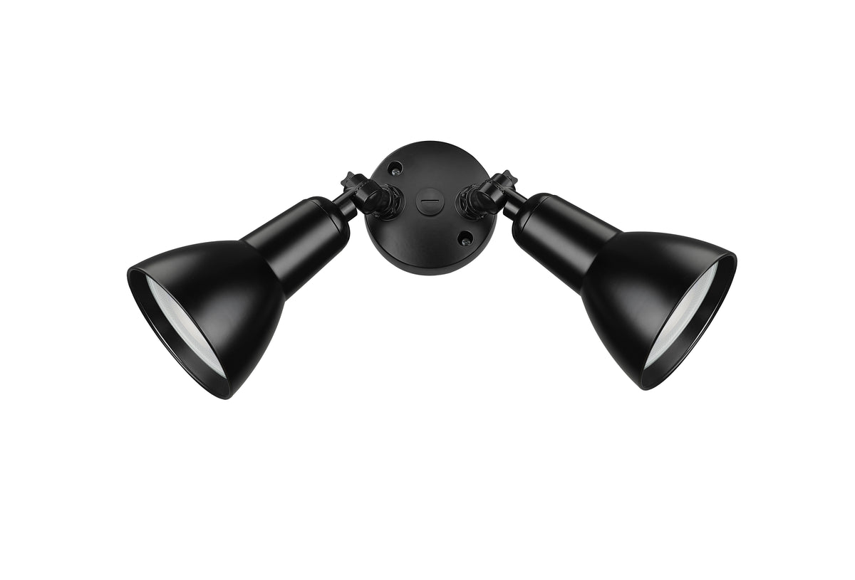 5.25'' Powder Coated Black 2 Light Flood Light