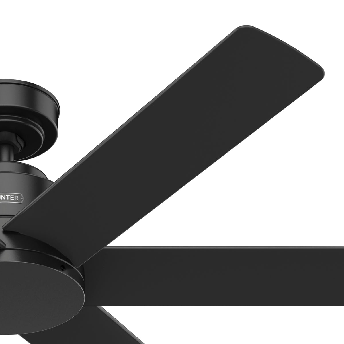52 inch Kennicott Matte Black Damp Rated Ceiling Fan and Wall Control