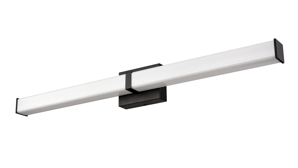 36'' Tron Matte Black Vanity Light