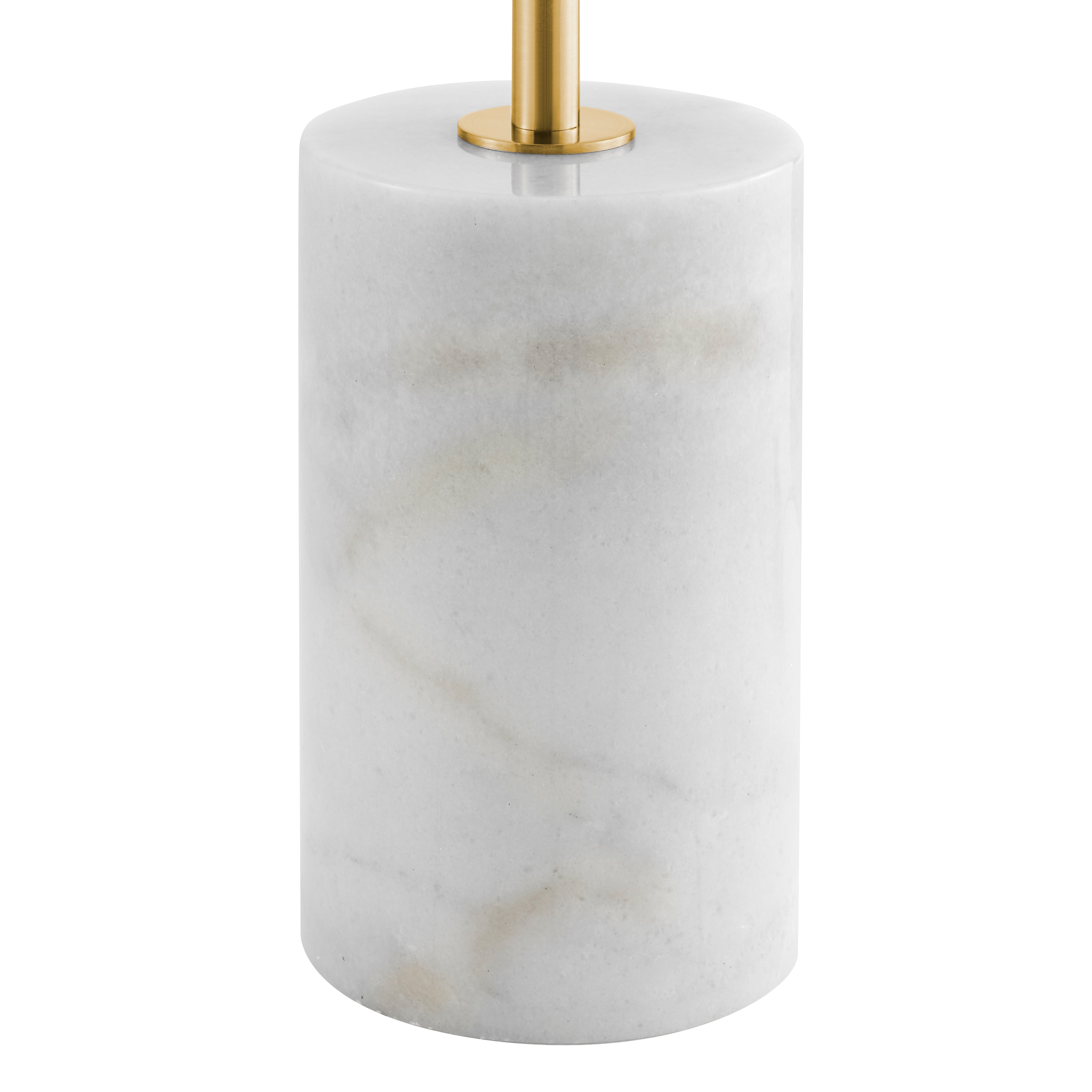 Anechdoche 2-Light Gold and White Dimmable Floor Lamp