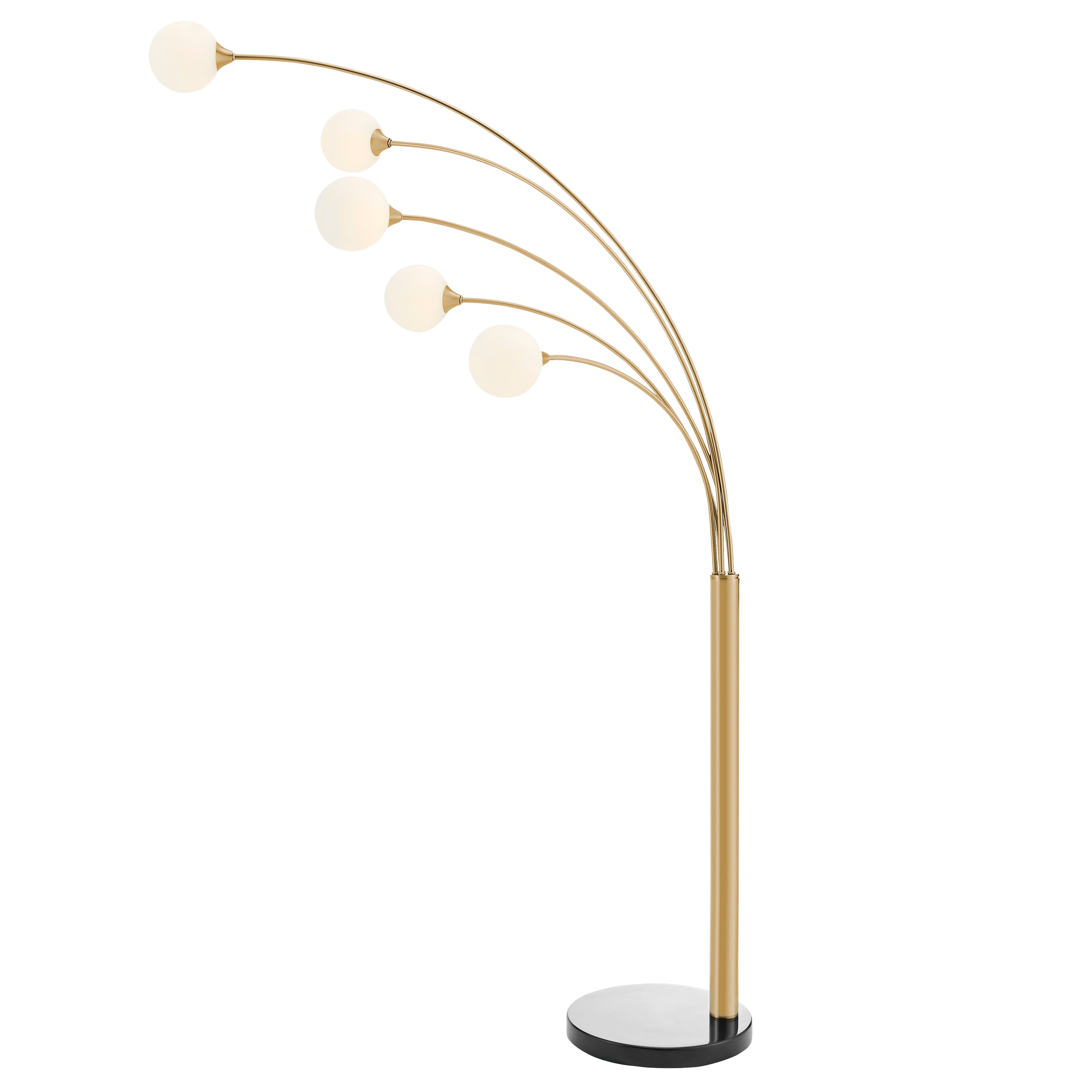 Anechdoche 5 Lights Gold and White Floor Lamp