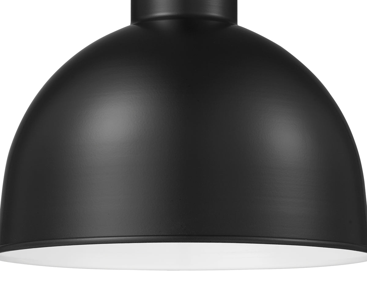 12'' Satin Black Metal R Series Deep Bowl Shade
