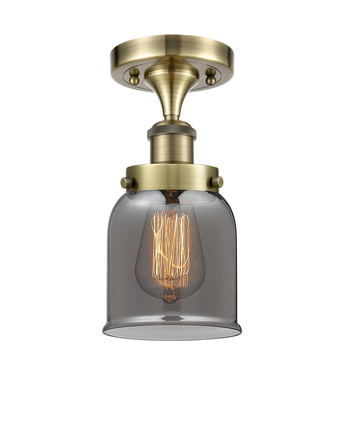 Bell 5-Inch 1-Light Semi-Flush Mount 10.75-Inch High