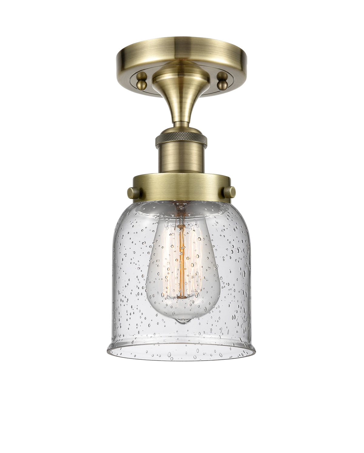 Bell 5-Inch 1-Light Semi-Flush Mount 10.75-Inch High