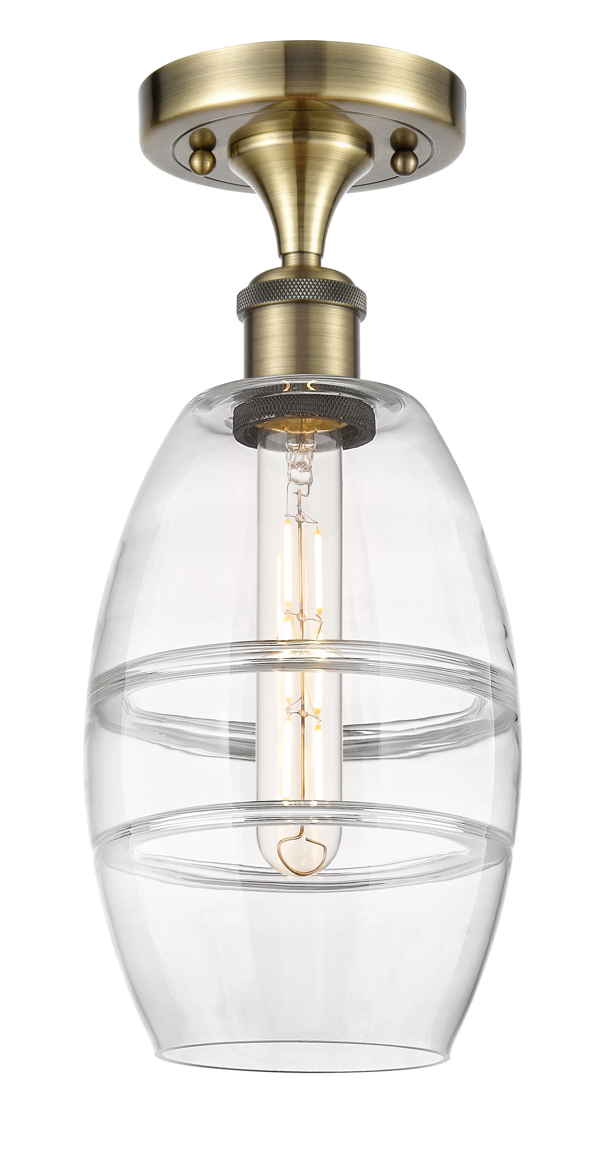 Vaz 6-Inch 1-Light Semi-Flush Mount 14.25-Inch High