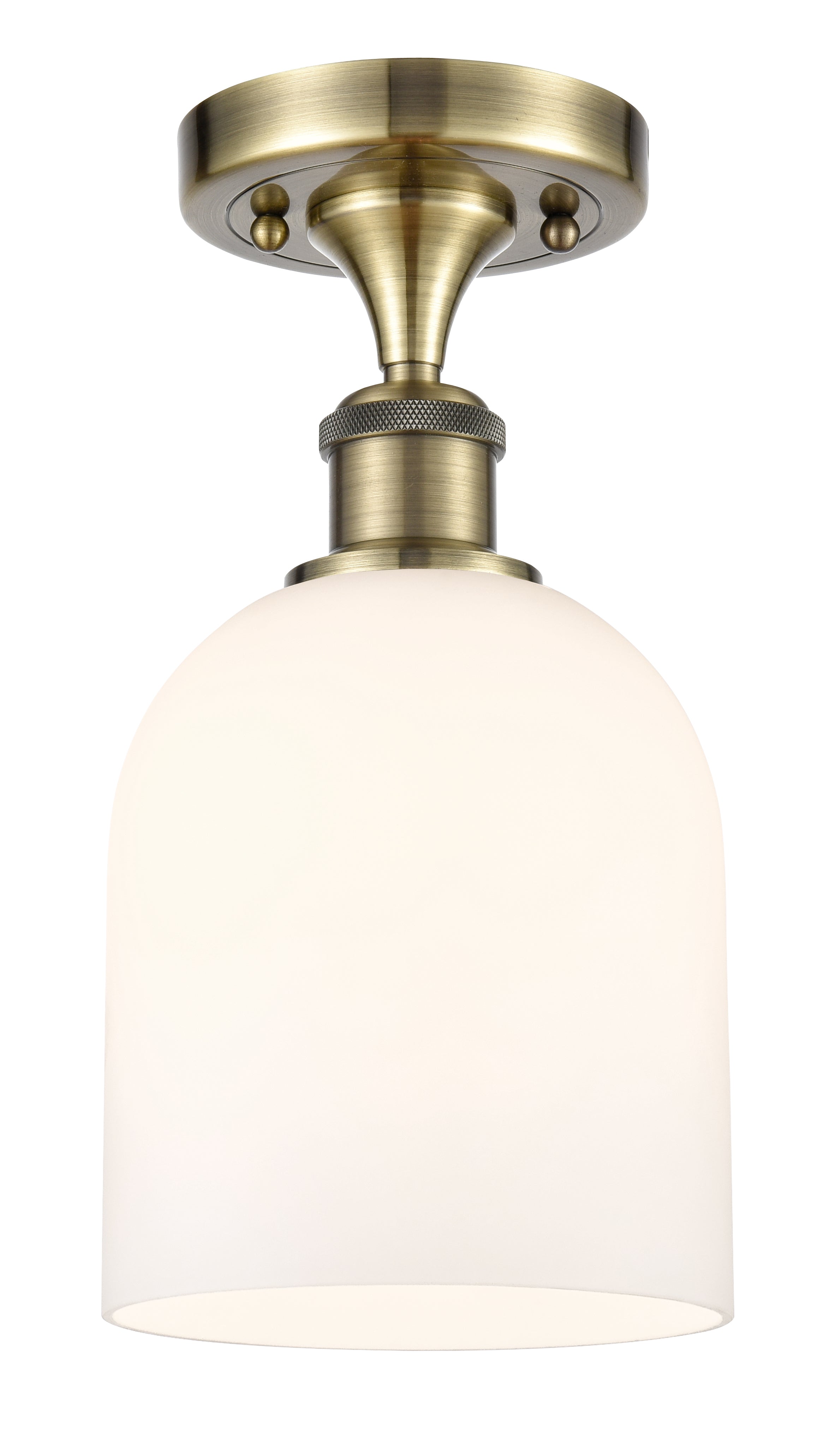Edison Semi-Flush Mount Brushed Satin Nickel