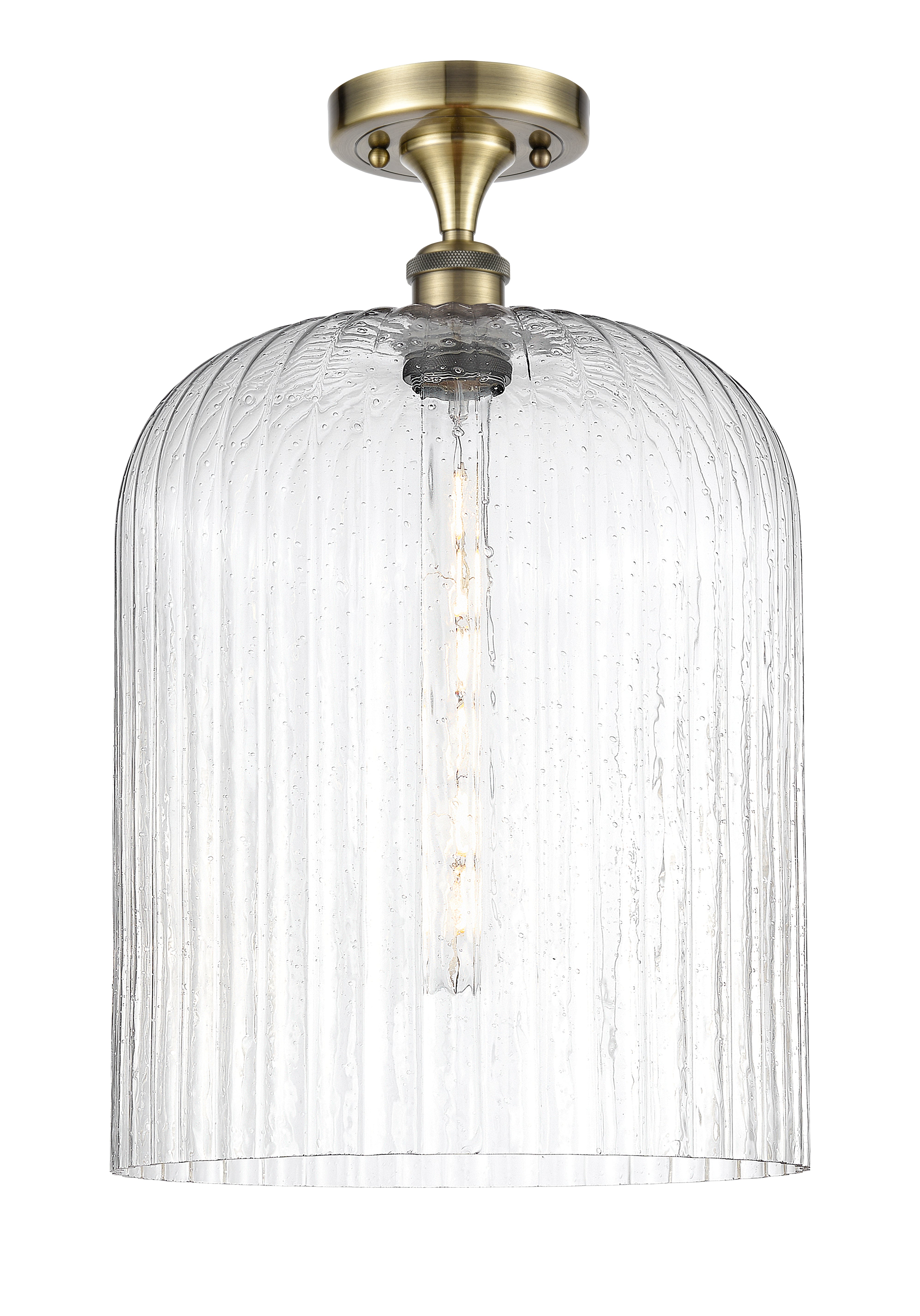Edison Semi-Flush Mount Brushed Satin Nickel