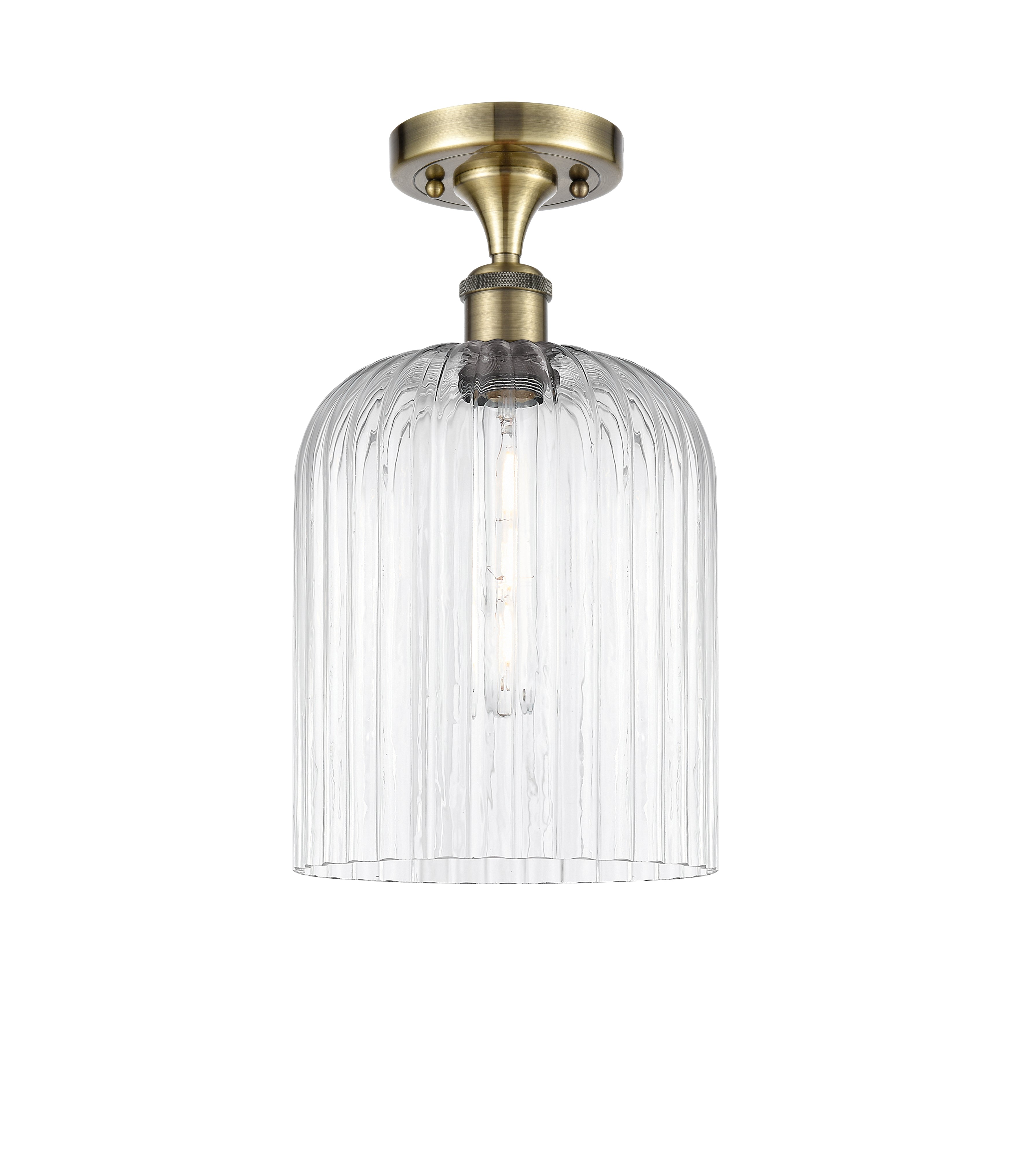 Edison Semi-Flush Mount Brushed Satin Nickel