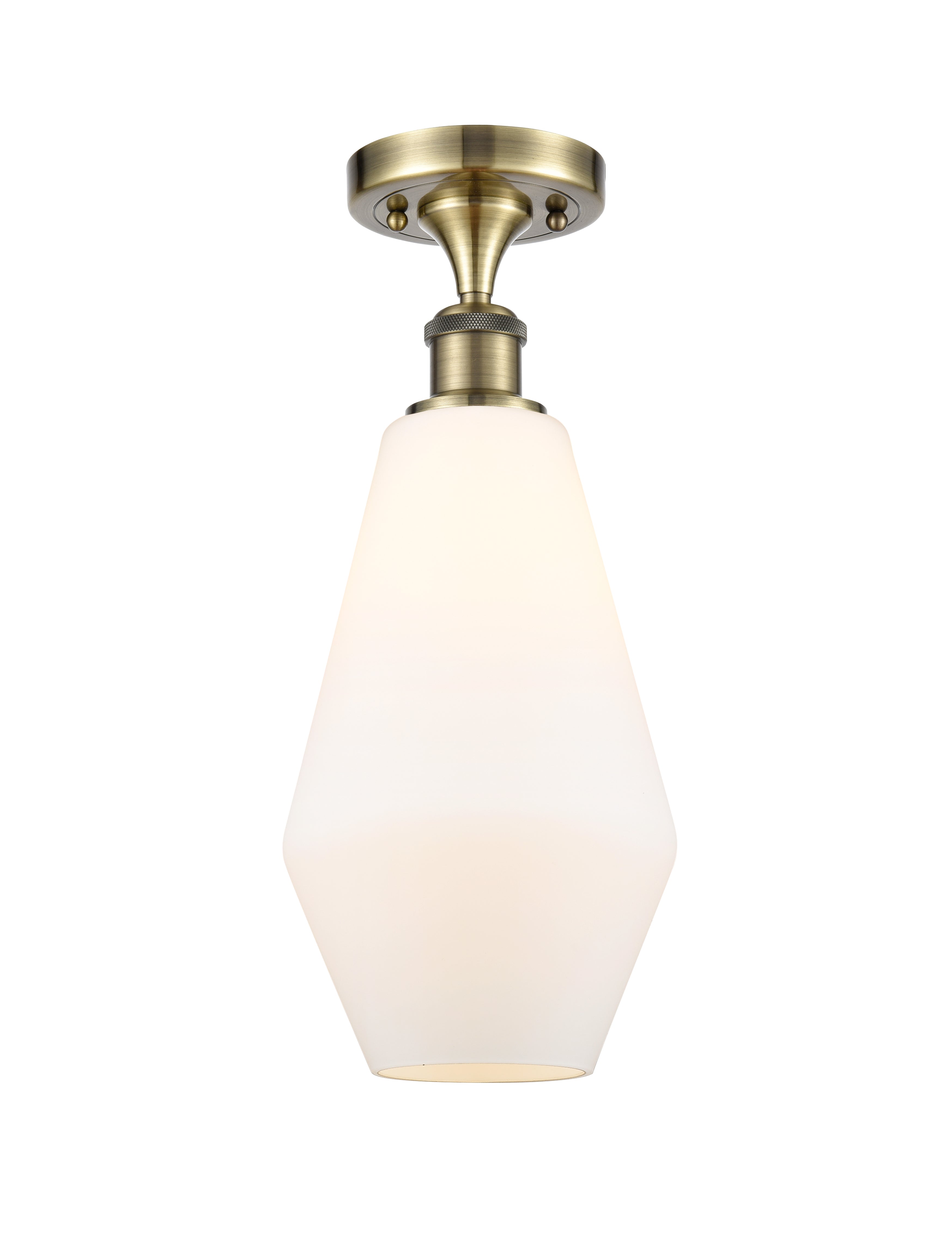 Edison Semi-Flush Mount Brushed Satin Nickel