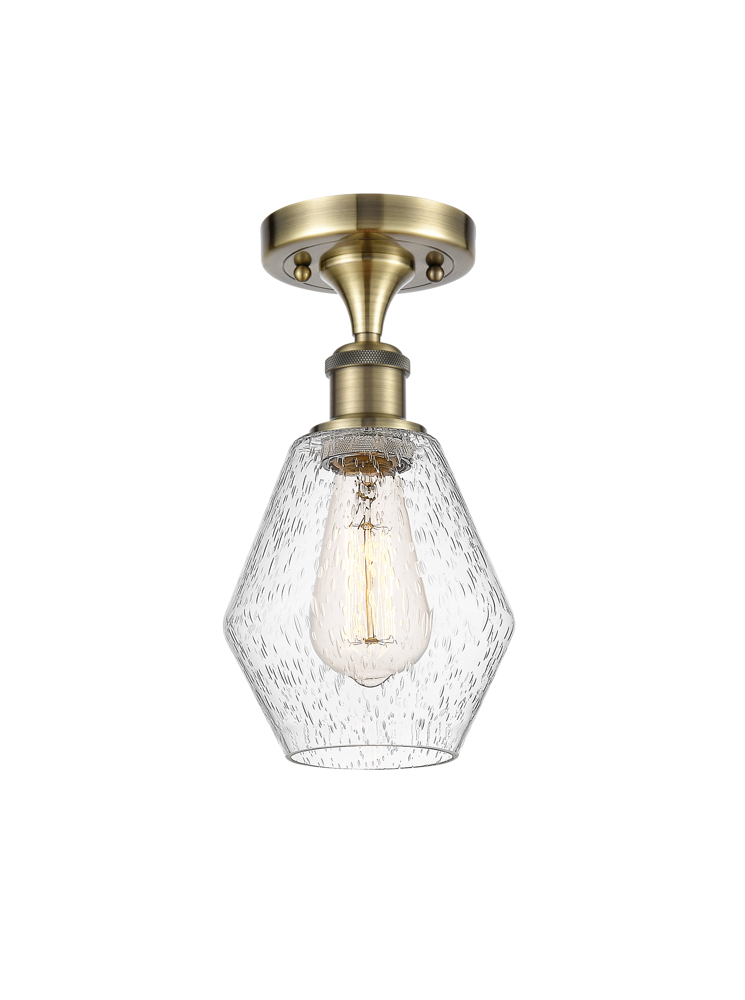 Edison Semi-Flush Mount Brushed Nickel