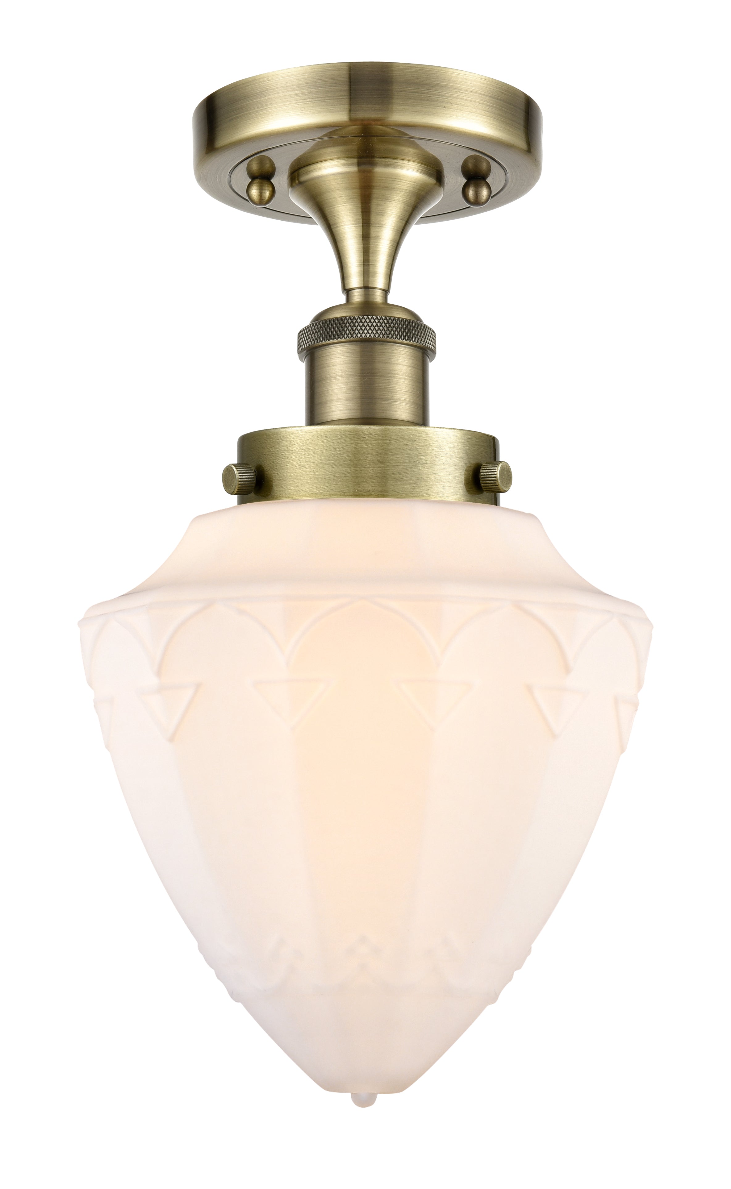 Edison Semi-Flush Mount Brushed Nickel
