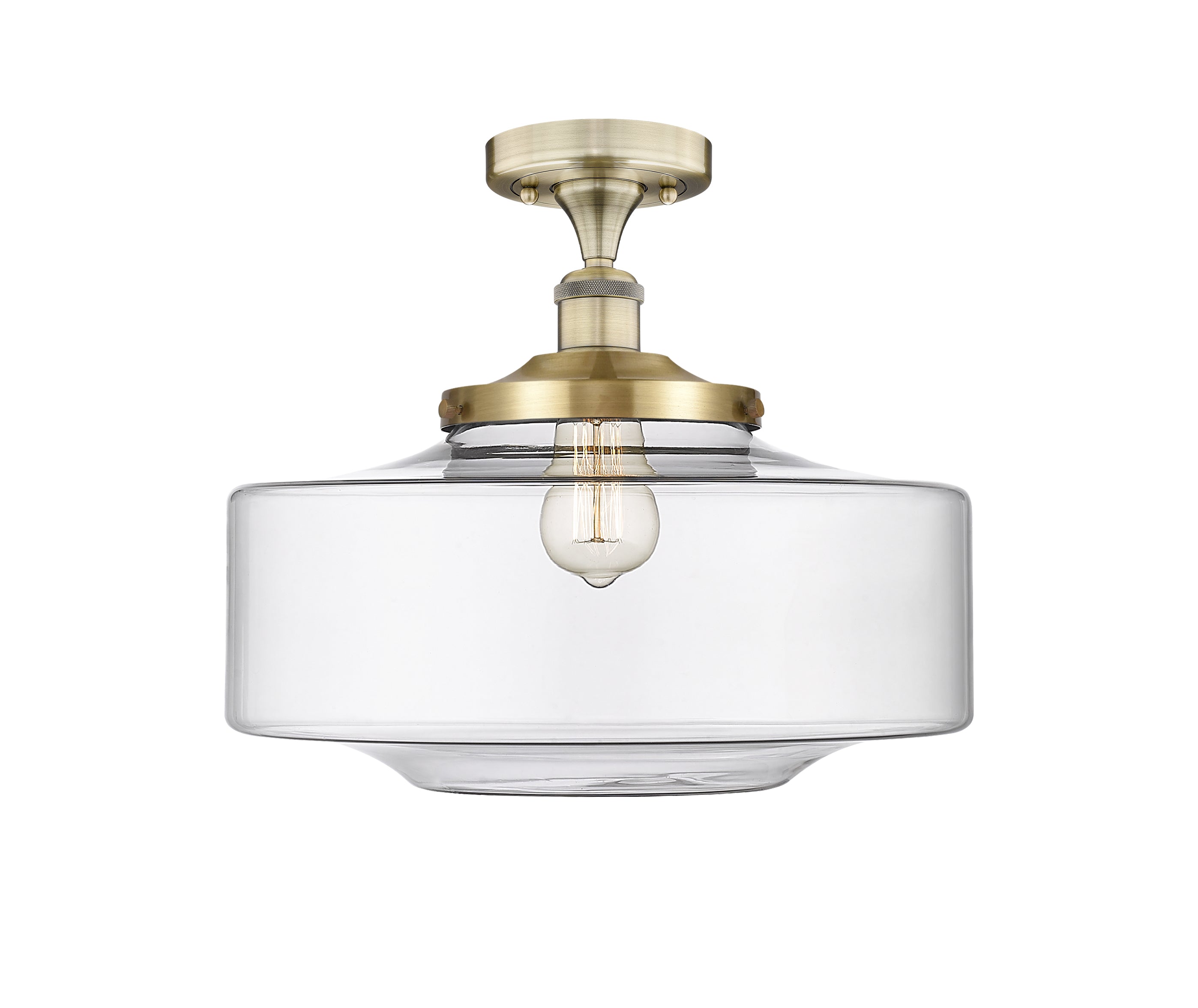Edison Semi-Flush Mount Brushed Nickel