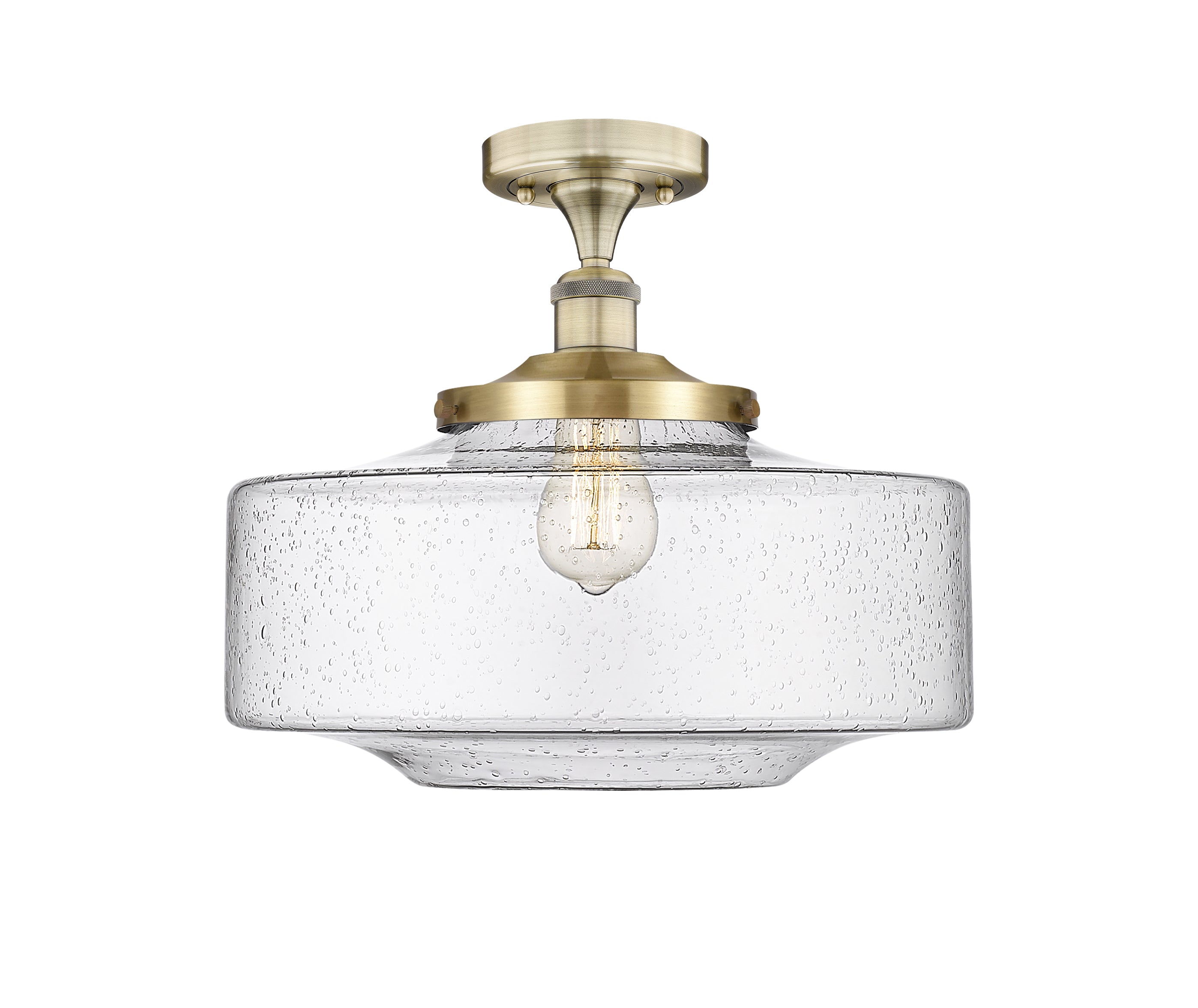 Edison Semi-Flush Mount Brushed Nickel