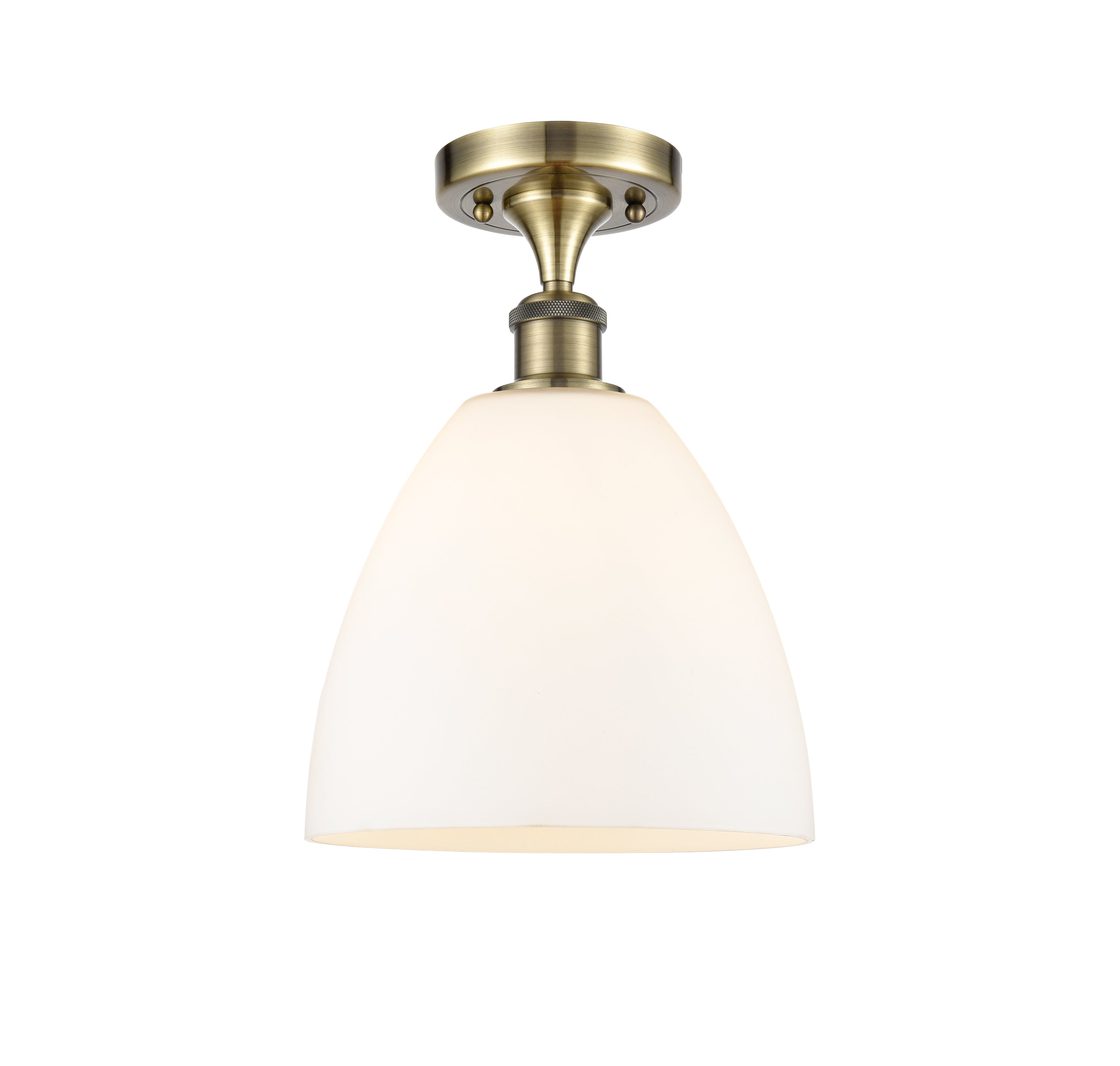 Edison Semi-Flush Mount Brushed Satin Nickel