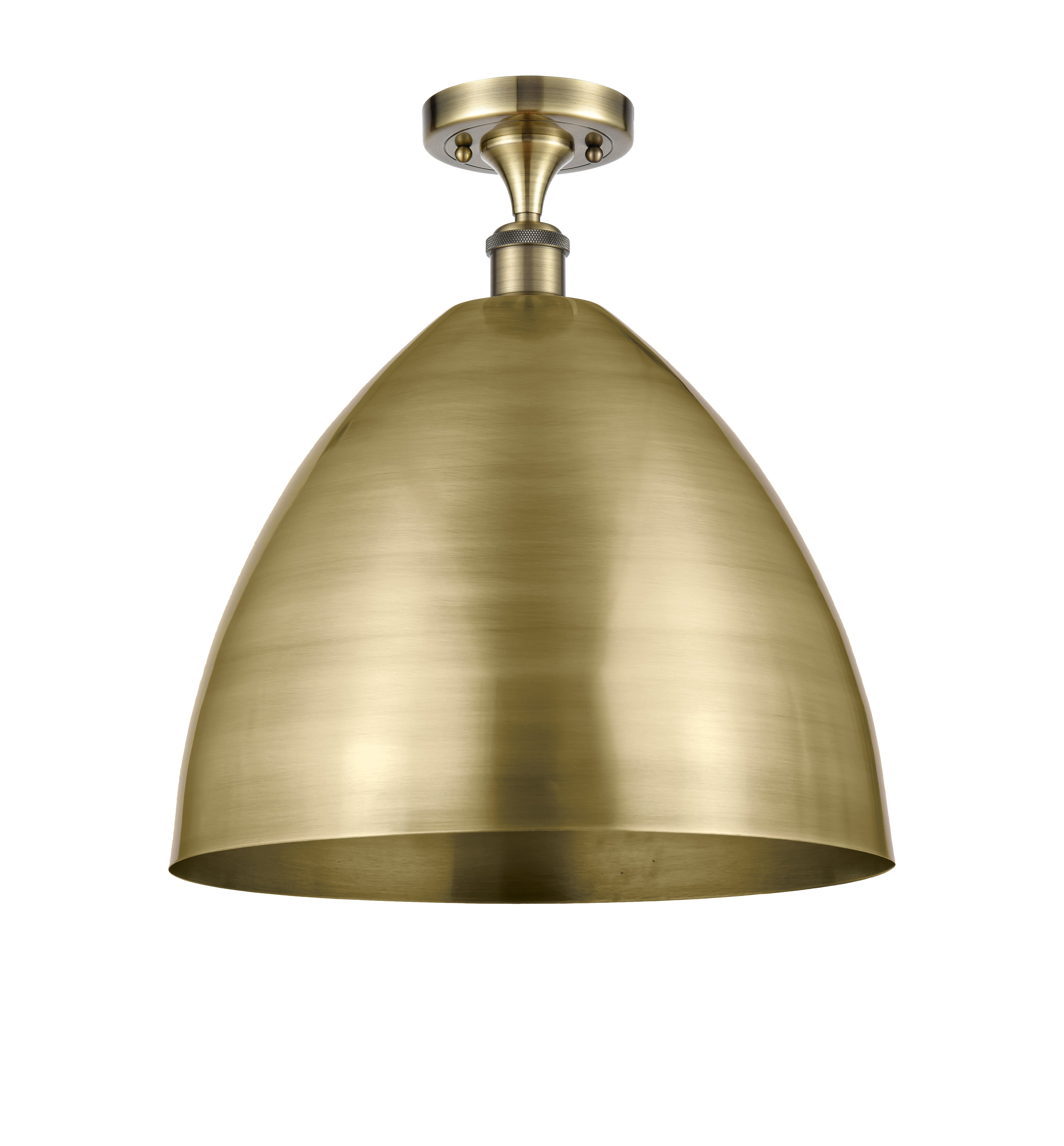 Edison Semi-Flush Mount Brushed Satin Nickel