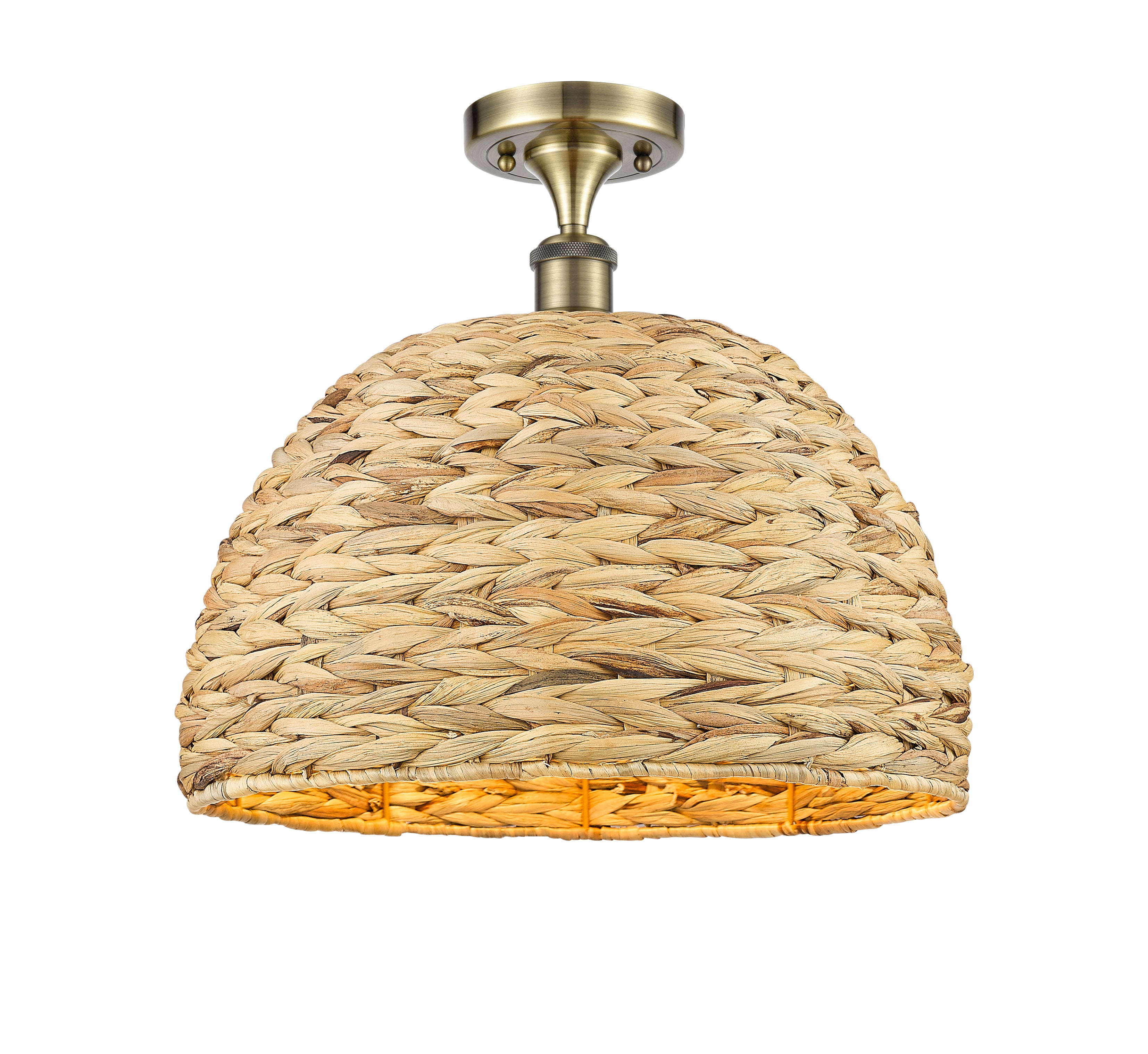 Edison Semi-Flush Mount Brushed Satin Nickel