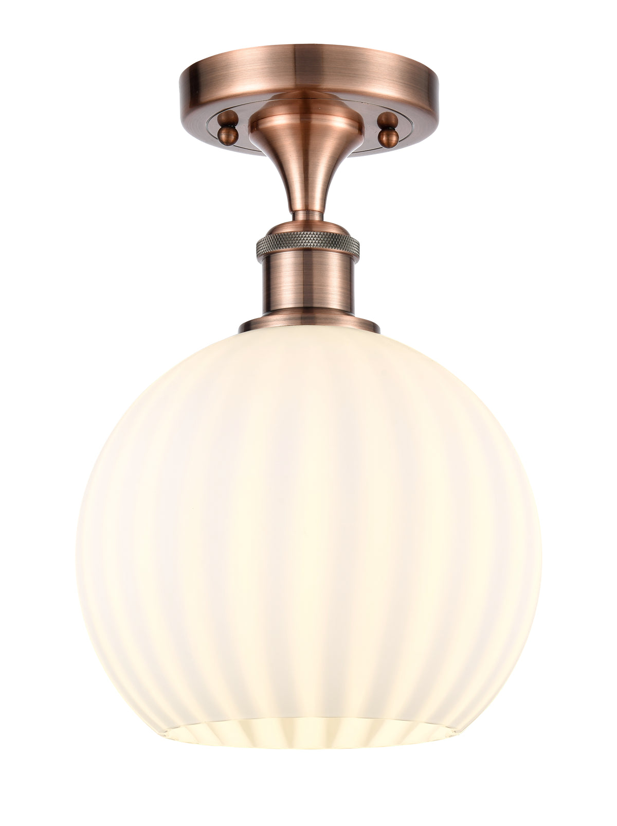 8-Inch 1-Light Semi-Flush Mount 12-Inch High