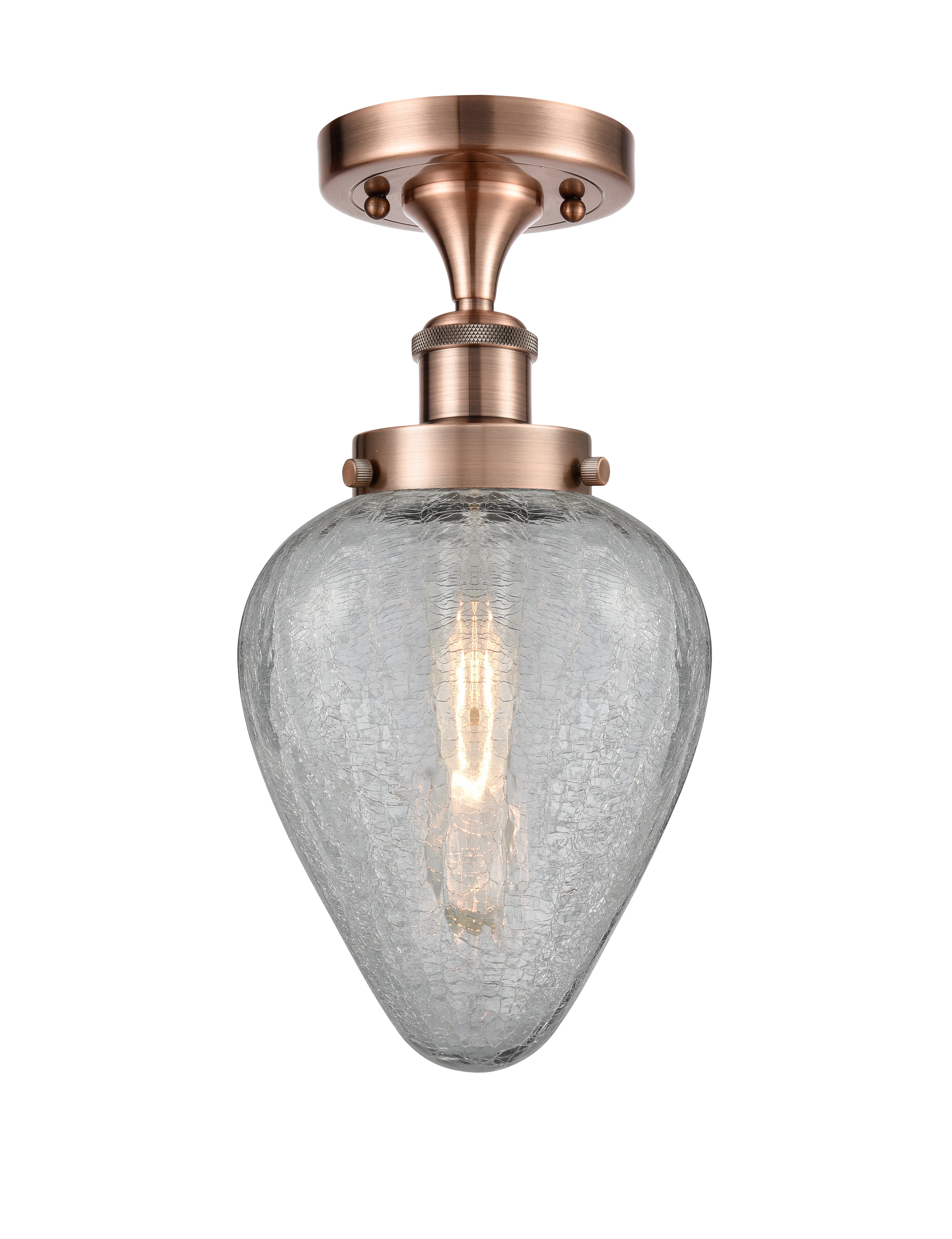 Edison Semi-Flush Mount Brushed Satin Nickel