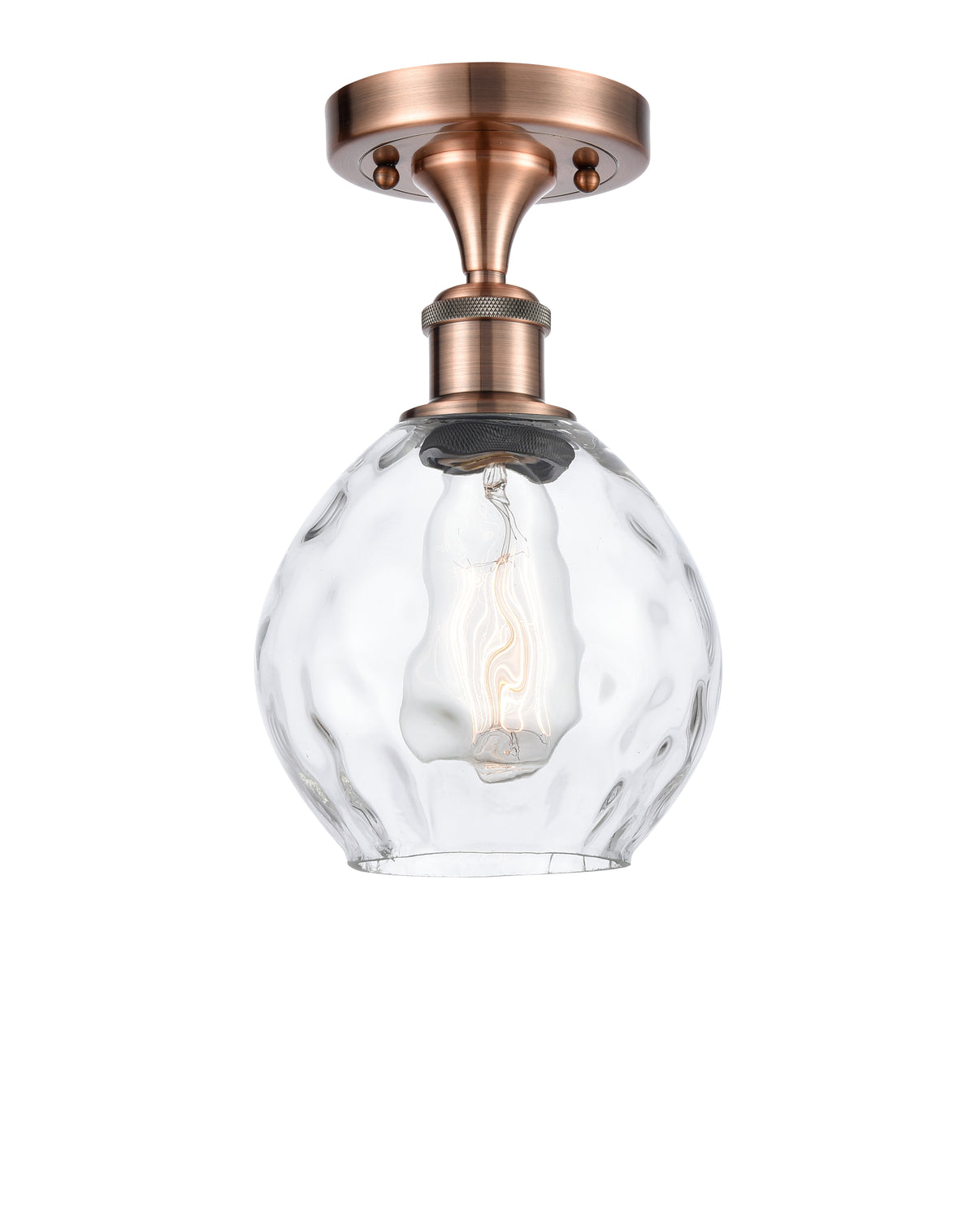 Waverly 6-Inch 1-Light Semi-Flush Mount 10.75-Inch High