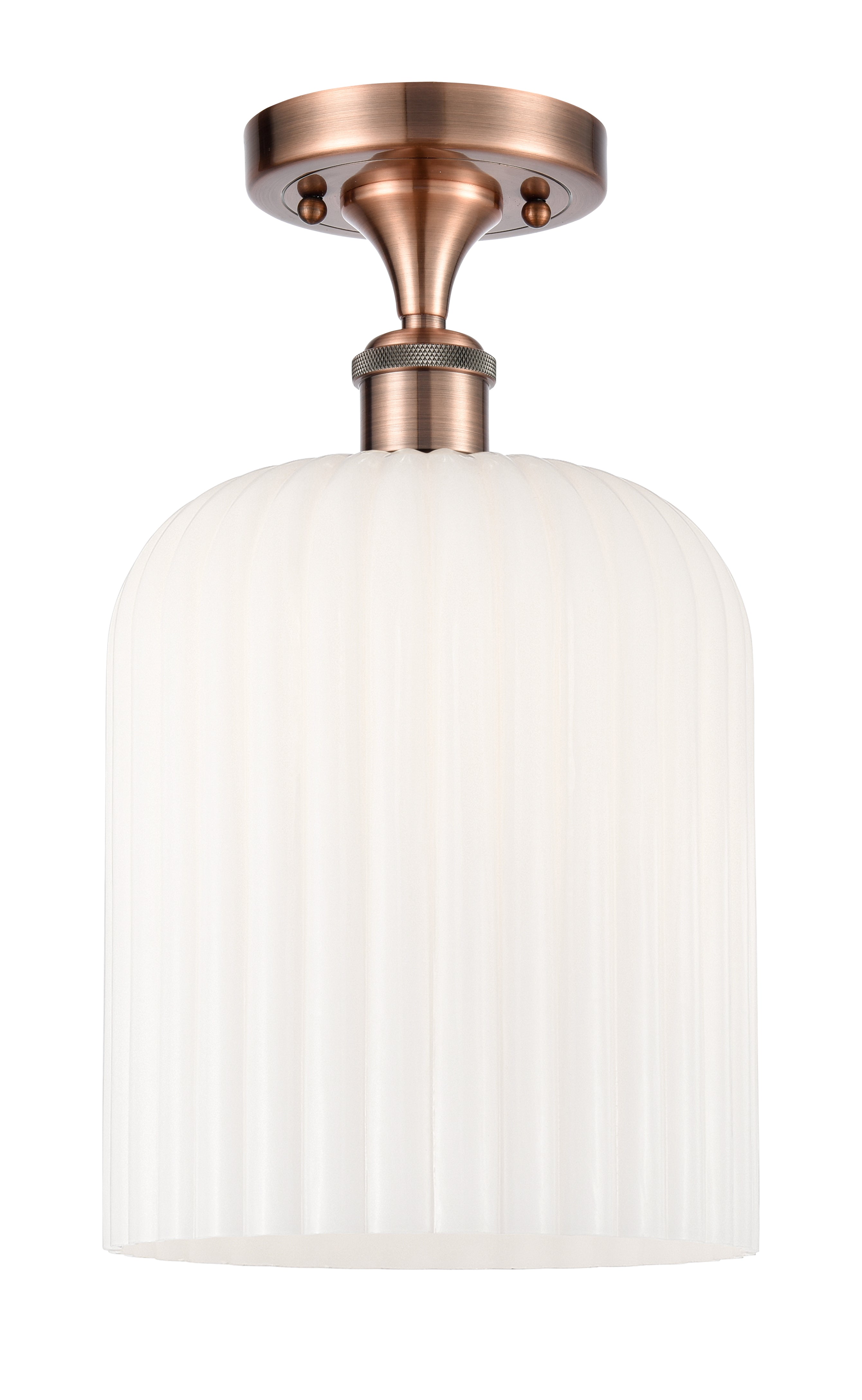 Edison Semi-Flush Mount Brushed Satin Nickel