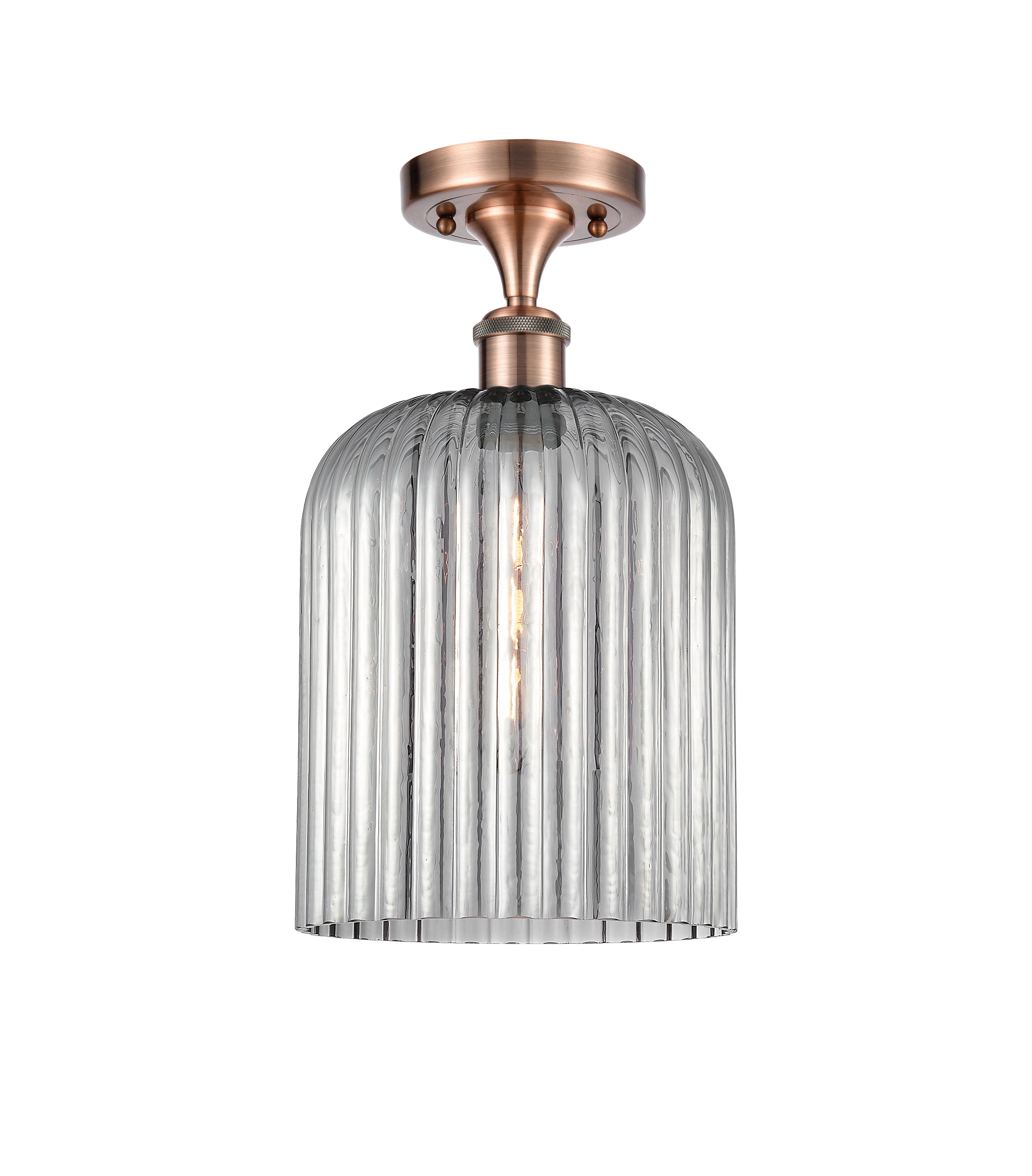 Edison Semi-Flush Mount Brushed Satin Nickel