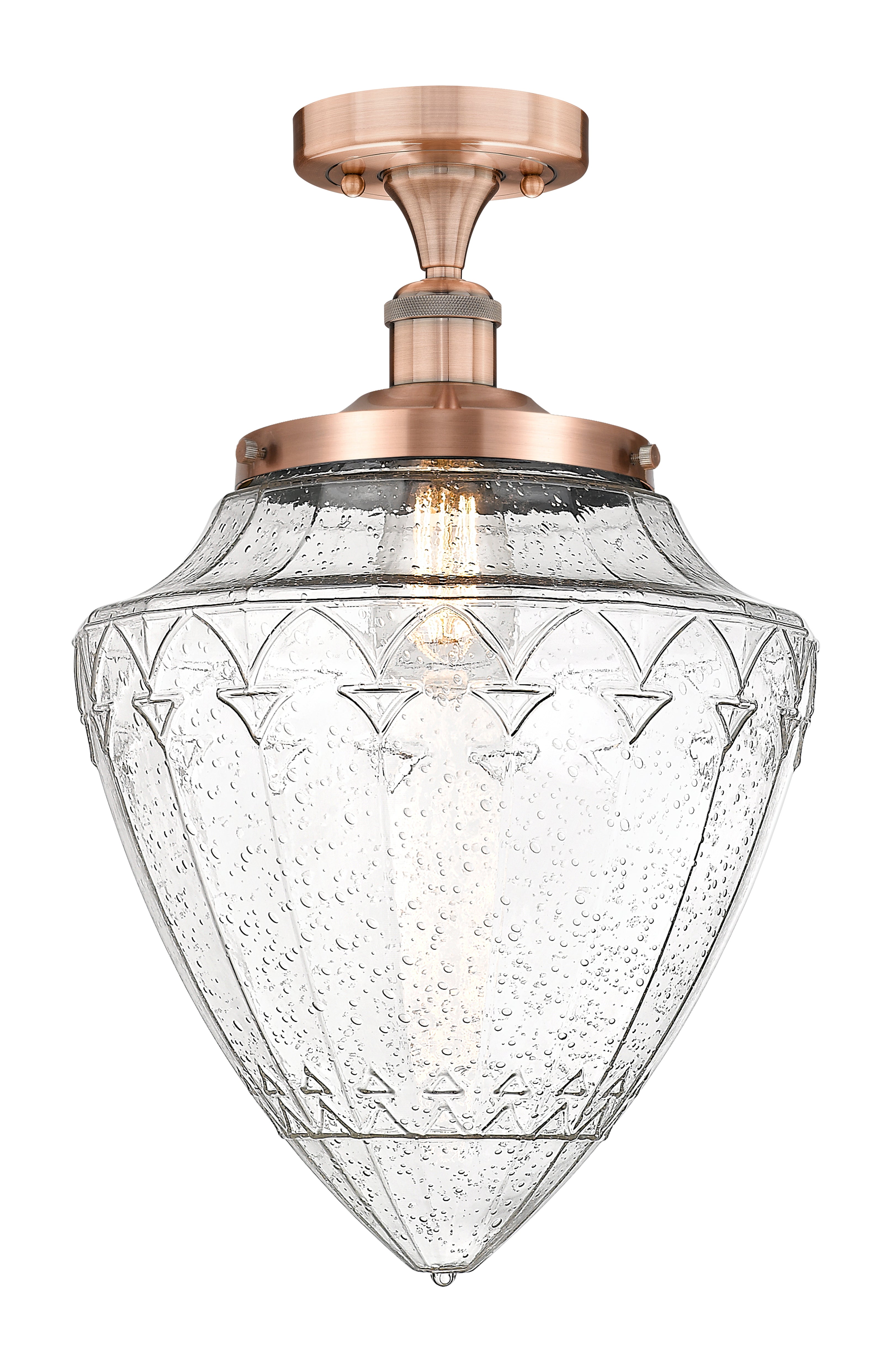 Edison Semi-Flush Mount Brushed Satin Nickel